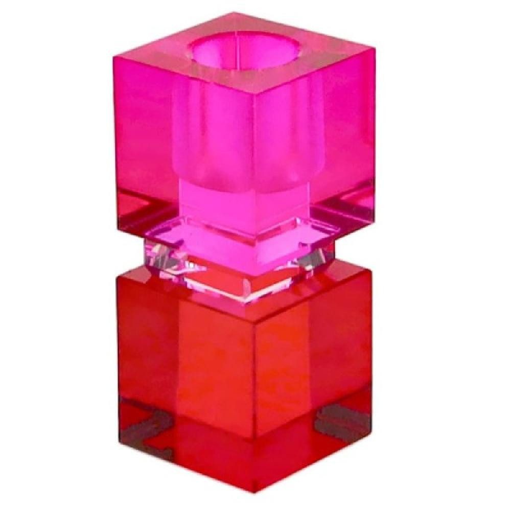 Giftcompany Kerzenhalter Kerzenleuchter Sari Eckig Rot Pink