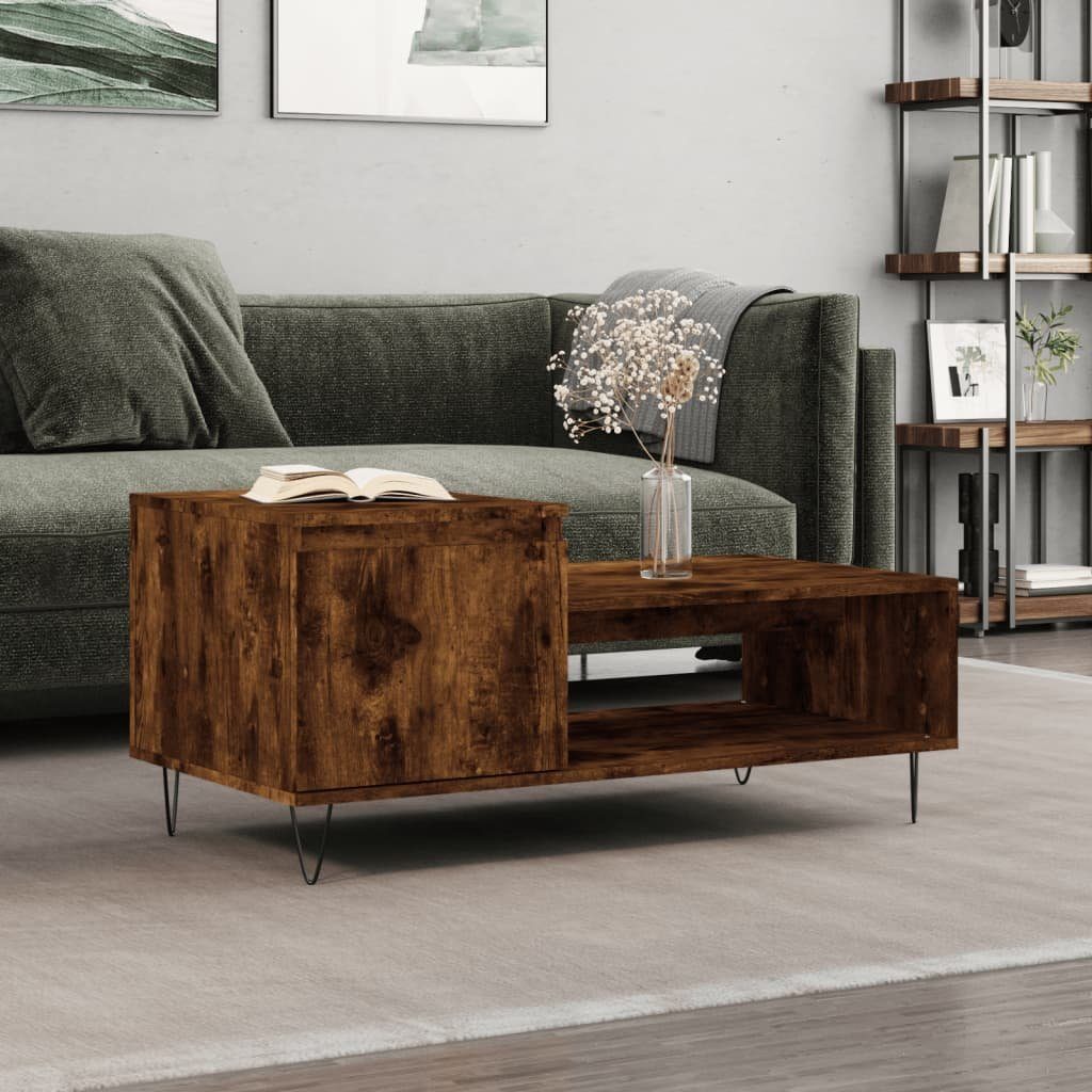 Couchtisch cm 100x50x45 Räuchereiche Holzwerkstoff (1-St) Räuchereiche | vidaXL Couchtisch Räuchereiche