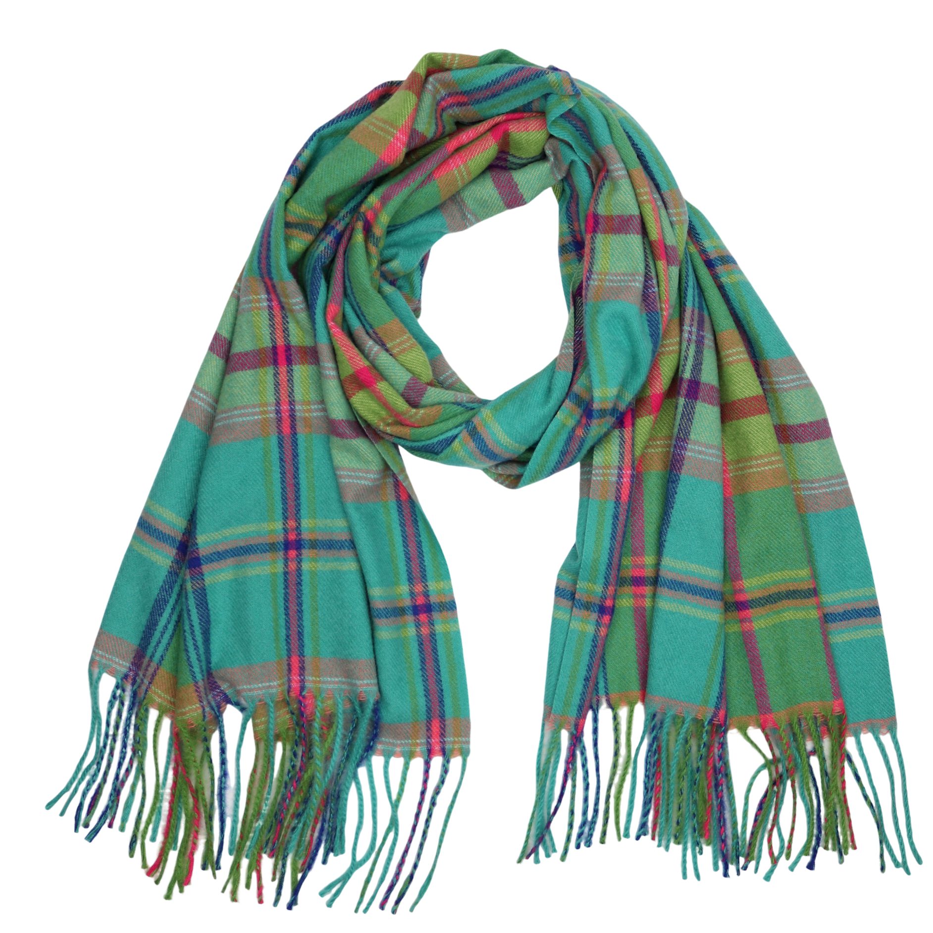 MIRROSI Modeschal weicher und warmer Schal Karo Kariert mit Fransen, 70 x18 günstig online kaufen