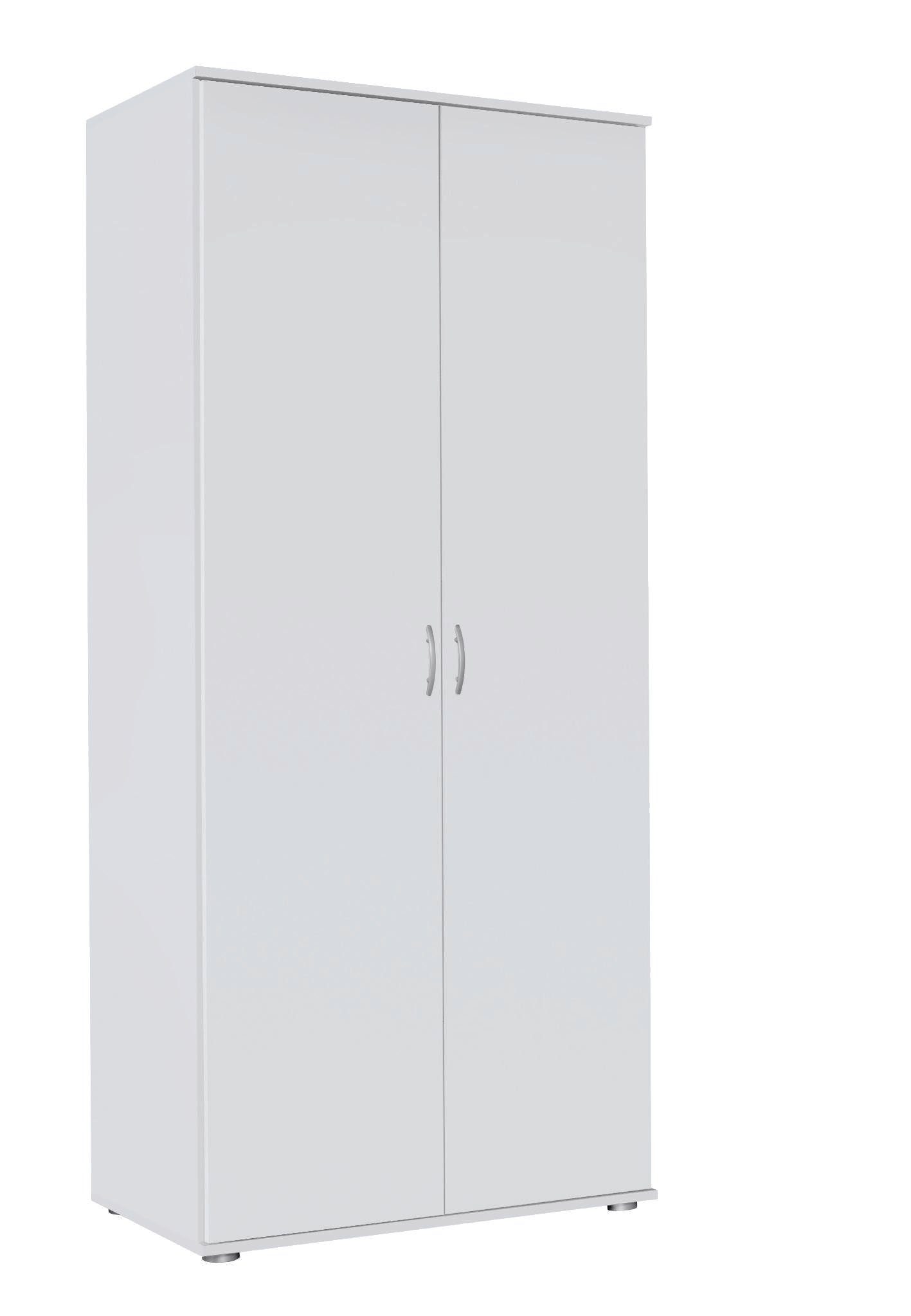 Kindermöbel 24 Kleiderschrank Sara weiß 2 Türen B 85 cm - H 188 cm