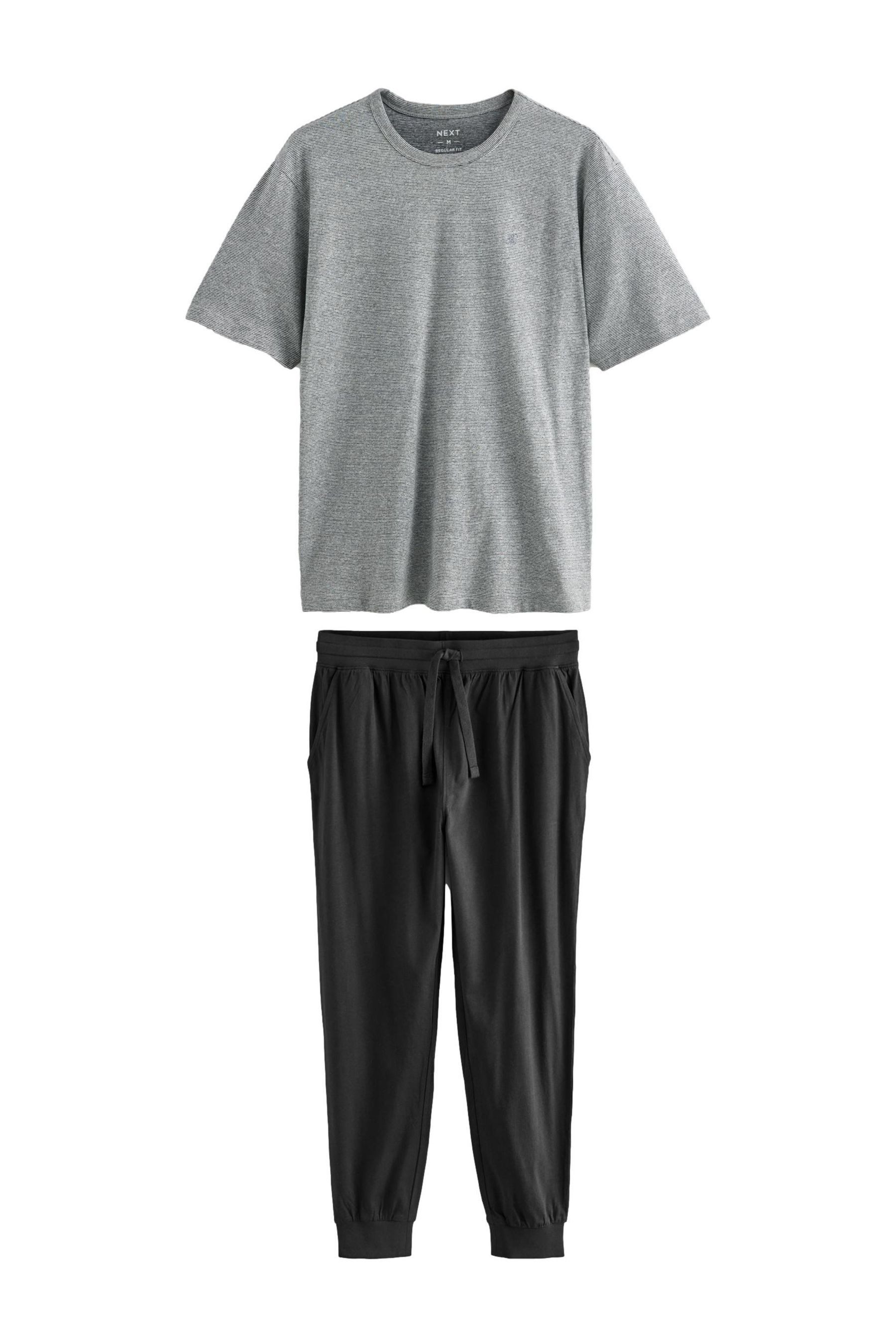 Next Pyjama Gestreifter, langer Jersey-Schlafanzug (2 günstig online kaufen