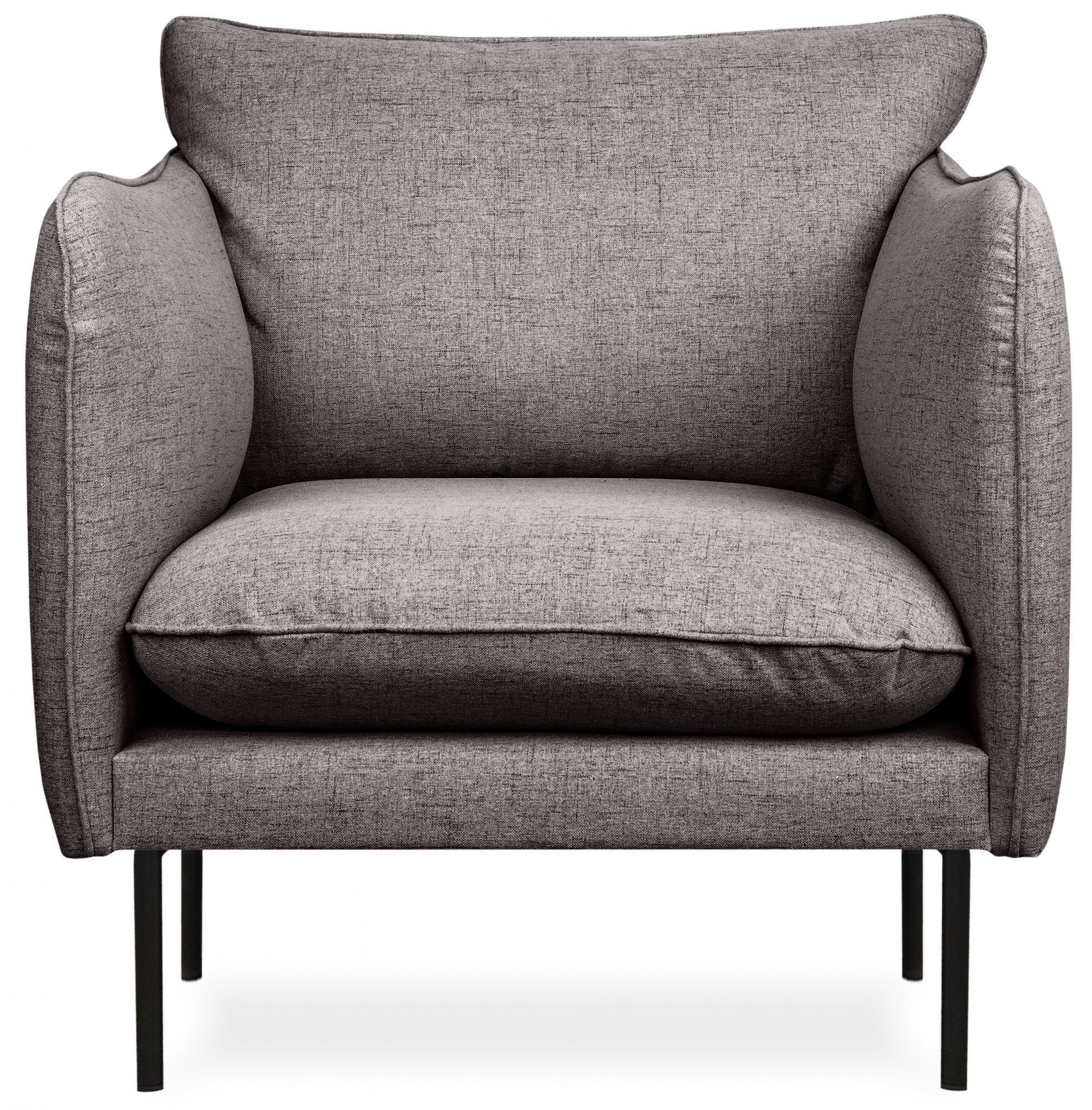 andas Sessel Skalle, minimalistisches Design auf schlanken Metallfüßen