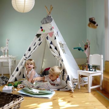 Hej Lønne Tipi-Zelt Tipi Zelt für Kinder Baum Muster Kinderzelt, (6er Set)