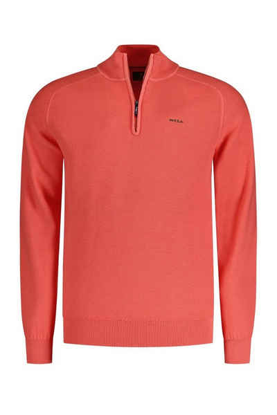 New Zealand Auckland Strickpullover NZA New Zealand Auckland Pullover Troyer-Zip - red cider (1-tlg)