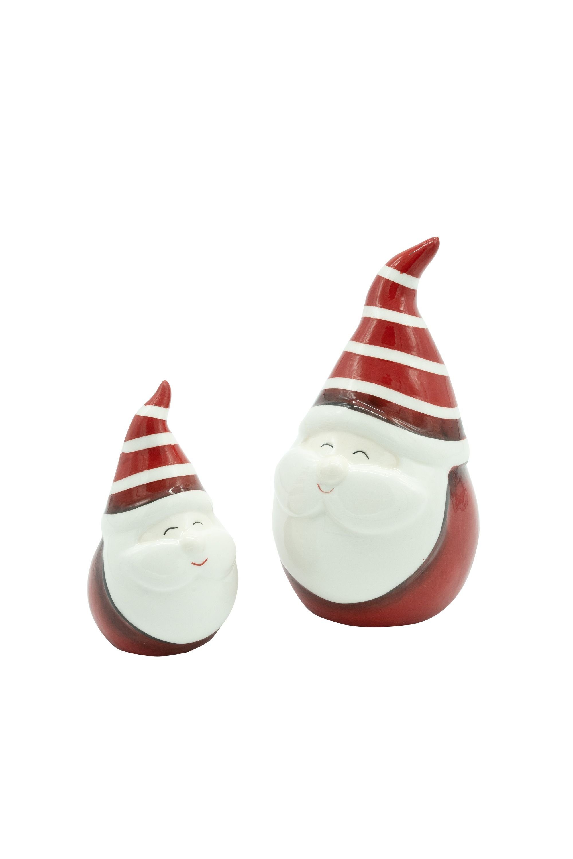 Heitmann DECO Weihnachtsfigur Nikolaus, aus Keramik, rot/weiß