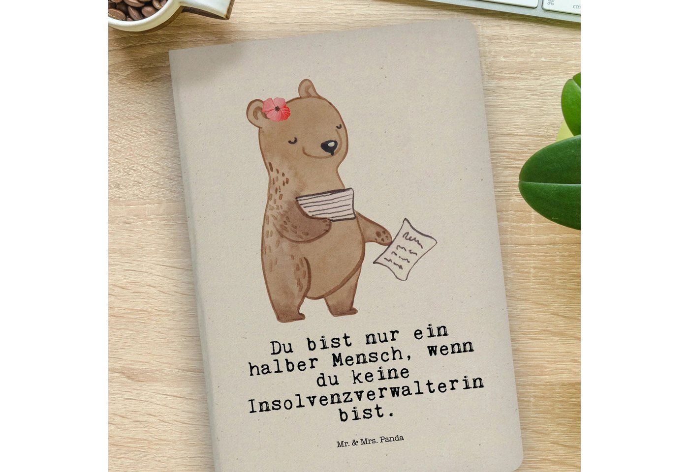 Thumbnail - Mr. & Mrs. Panda Notizbuch Insolvenzverwalterin Herz - Transparent - Geschenk, Tagebuch DIN A4, Mr. & Mrs. Panda, Echte ...