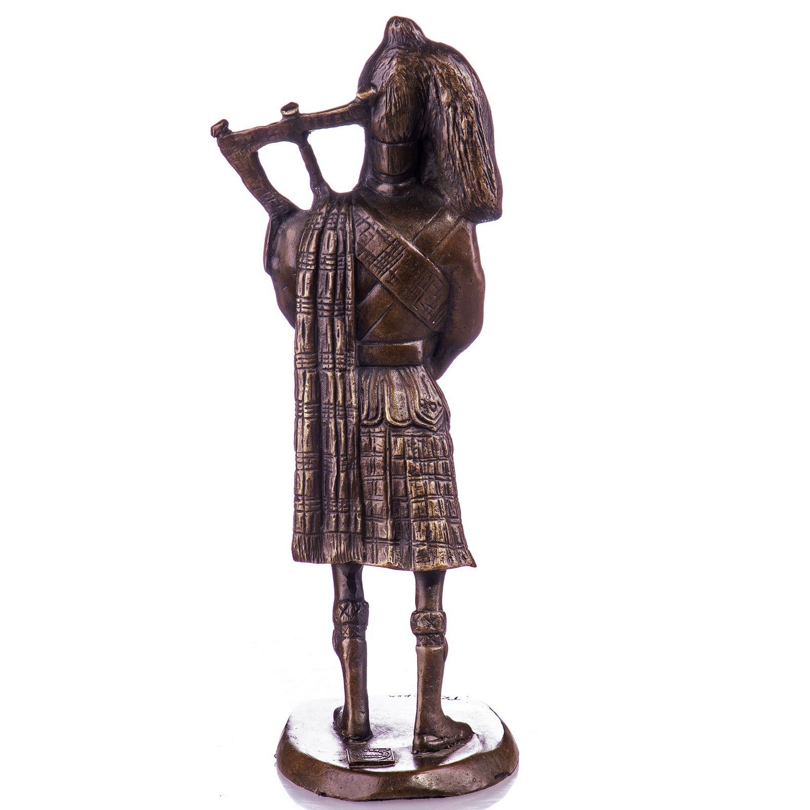 Bronze Figur Skulptur Statue Schotte mit Dudelsack 