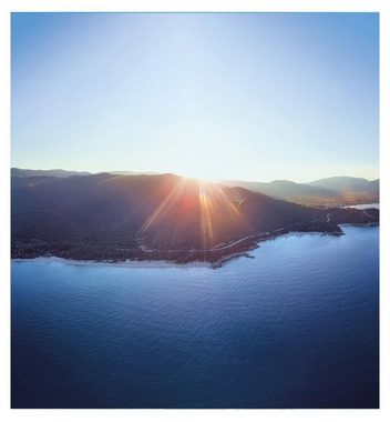 MyMaxxi Dekorationsfolie Küchenrückwand Landschaft Sonnenaufgang am Meer selbstklebend