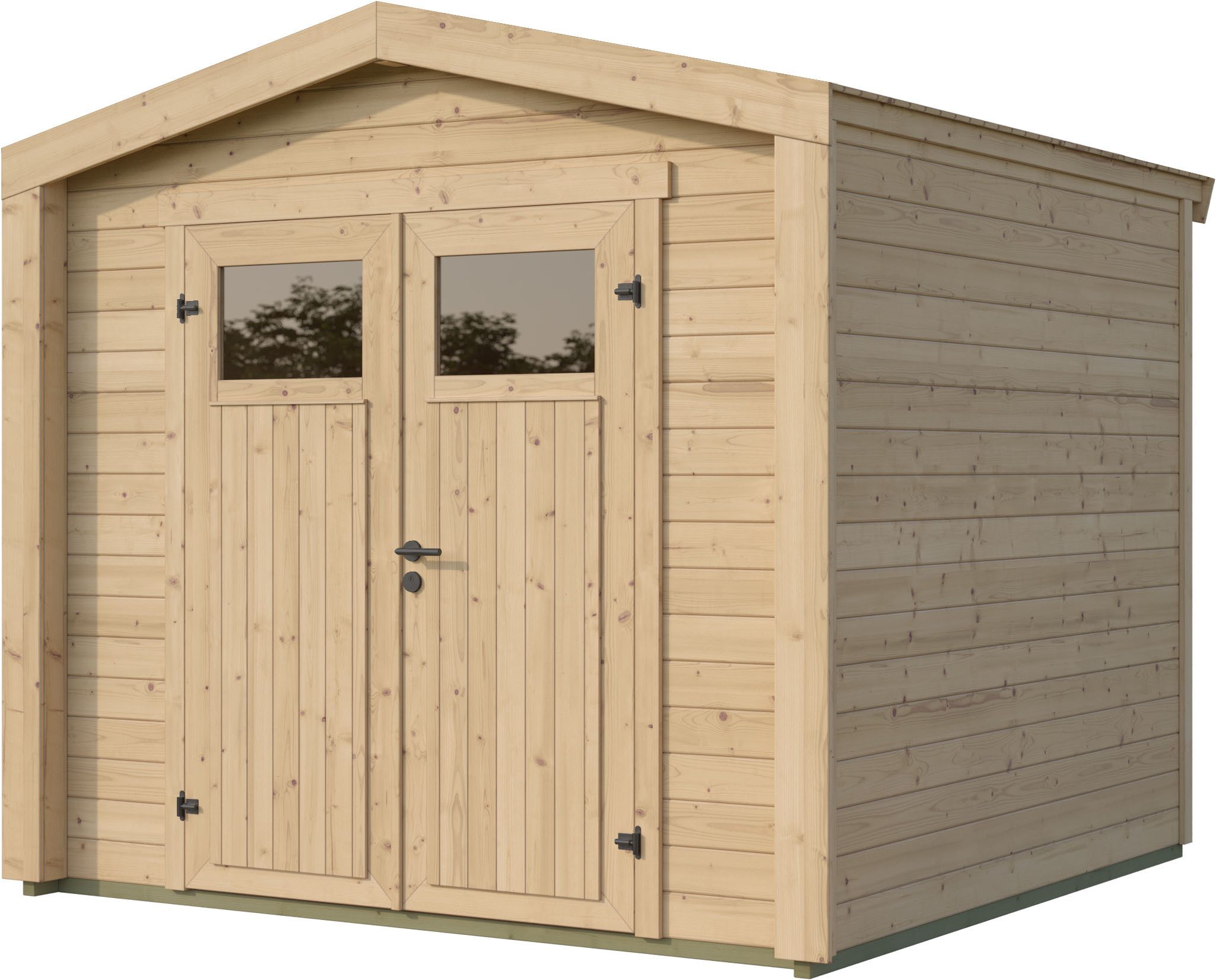 weka Gartenhaus Killarney, BxT: 248x248 cm, Doppeltür, 1/4 verglast