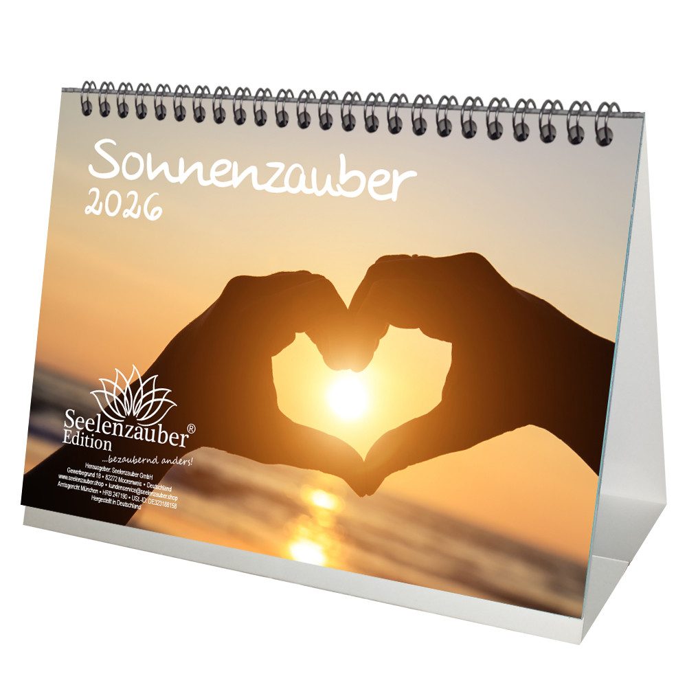 Seelenzauber Tischkalender Sonnenzauber DIN A5 Tischkalender für 2026 Sonne - Seelenzauber