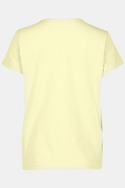 Gina Laura Rundhalsshirt T-Shirt HELLO-Stickerei Rundhals Halbarm