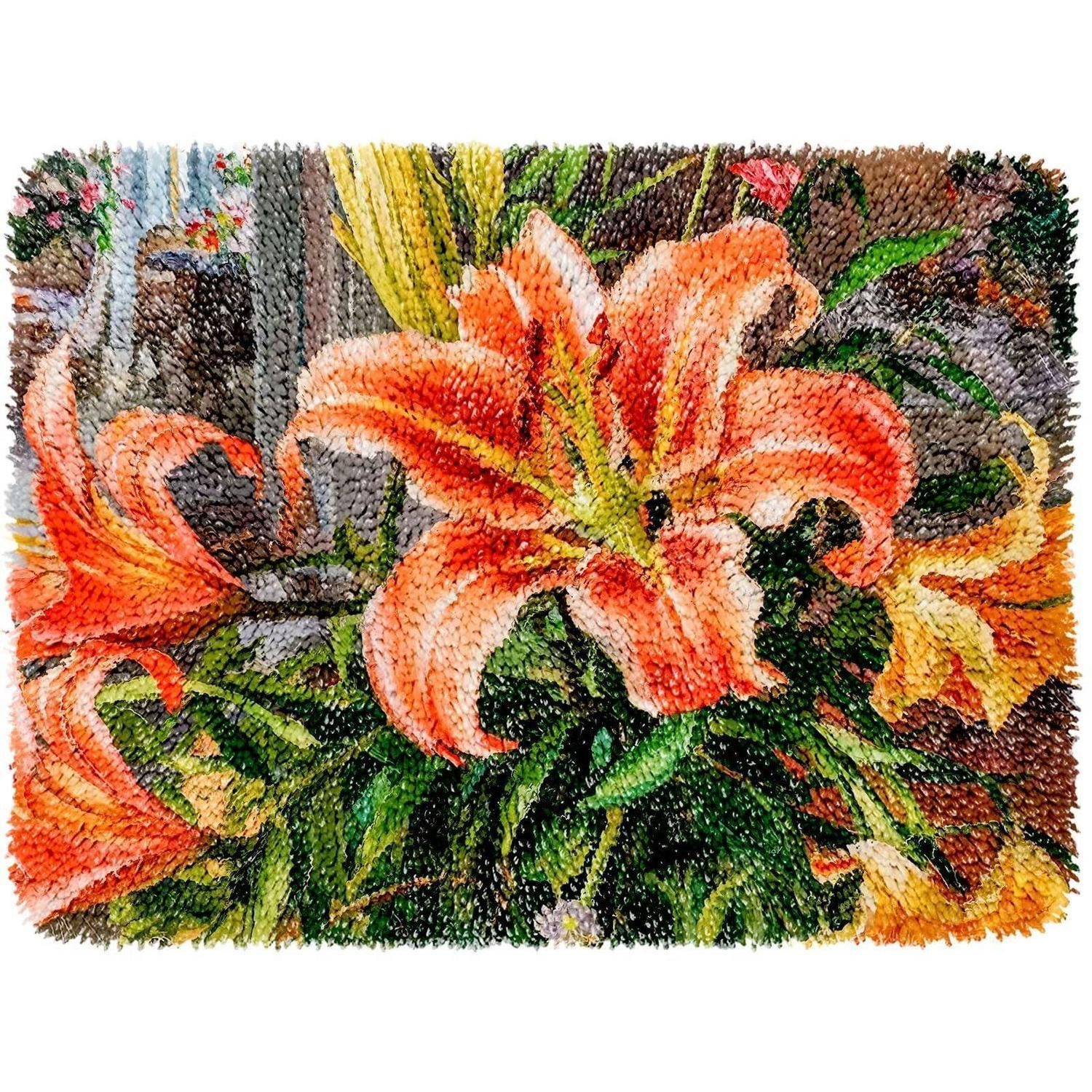 LuxusKollektion Kreativset Knüpfhaken-Teppich-Set DIY 50x38cm