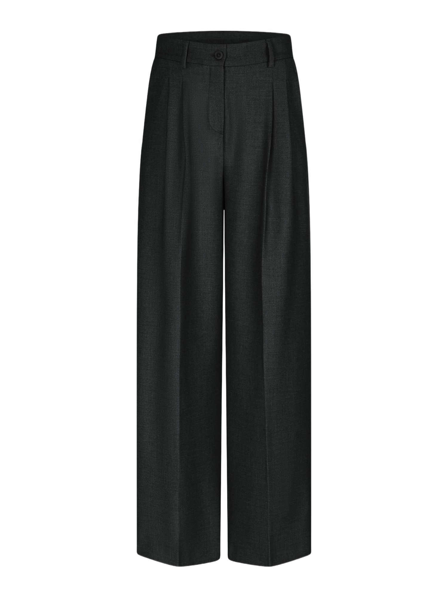 Riani Stoffhose schwarz, Casual, Polyester, Unifarben, Wide Leg, Hoch