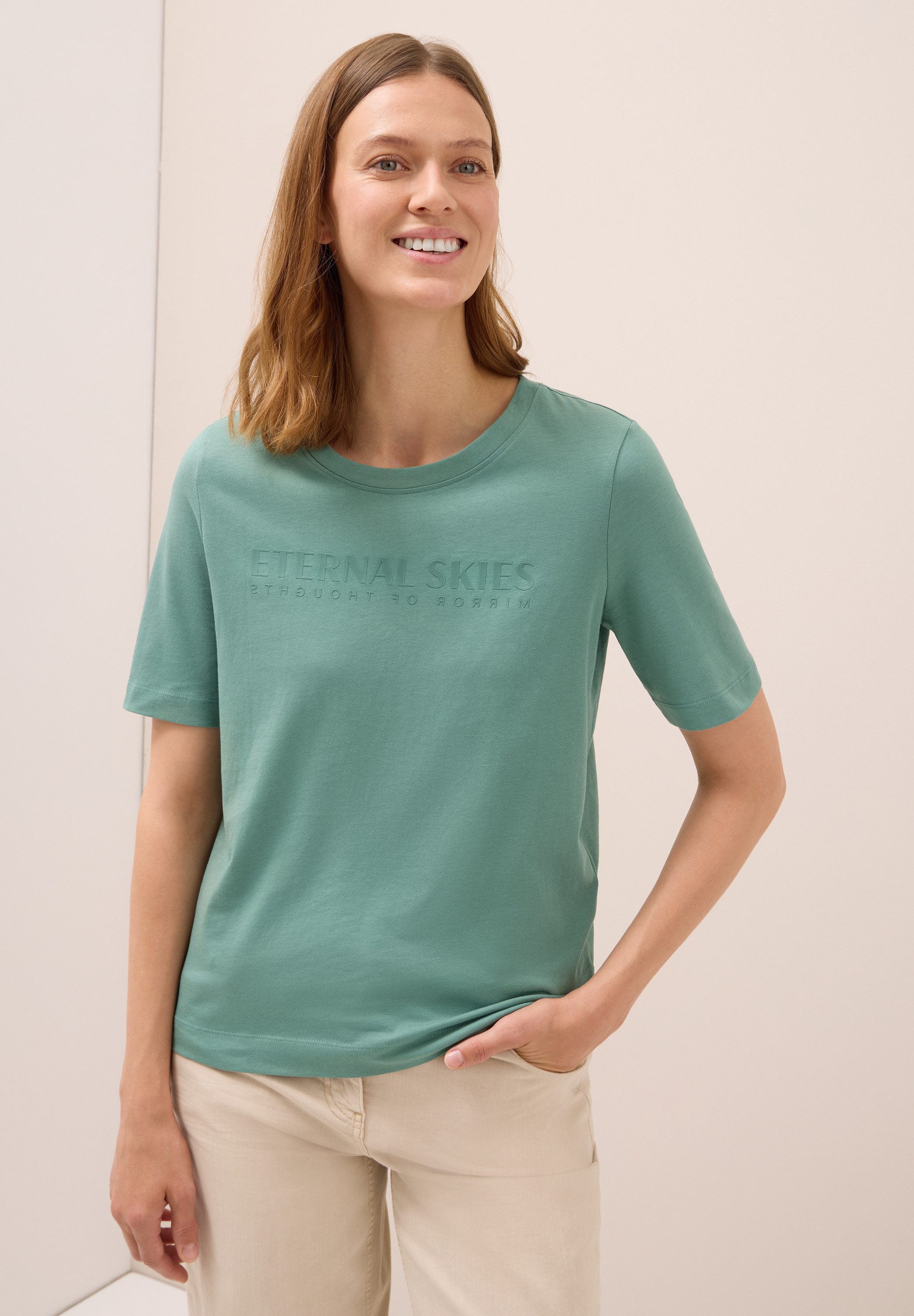 CECIL T-Shirt mit Wording Artwork günstig online kaufen