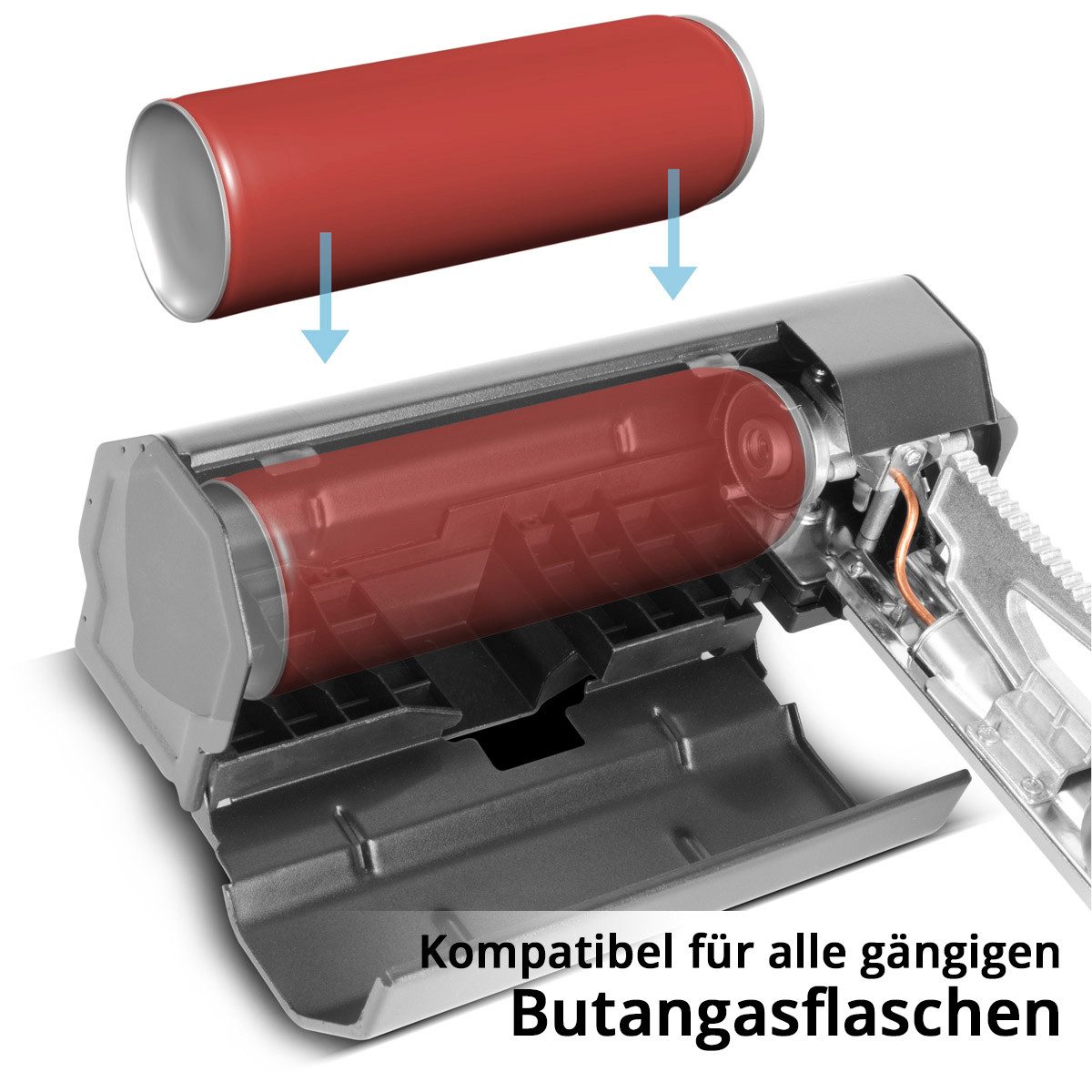 STAHLWERK Gaskocher Outdoor-Koch-und-Campingset, Faltbarer Campingkocher 1.700 W, (Set, Set), Schweißer-Gripzangen inklusive Transportkoffer