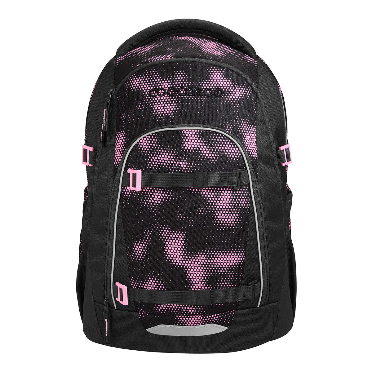 coocazoo Schulranzen Schulrucksack-Set MATE Pink Illusion 3-teilig (3-teilig), ergonomisch, Körpergröße: 135 - 180 cm, Easy-Grow-System