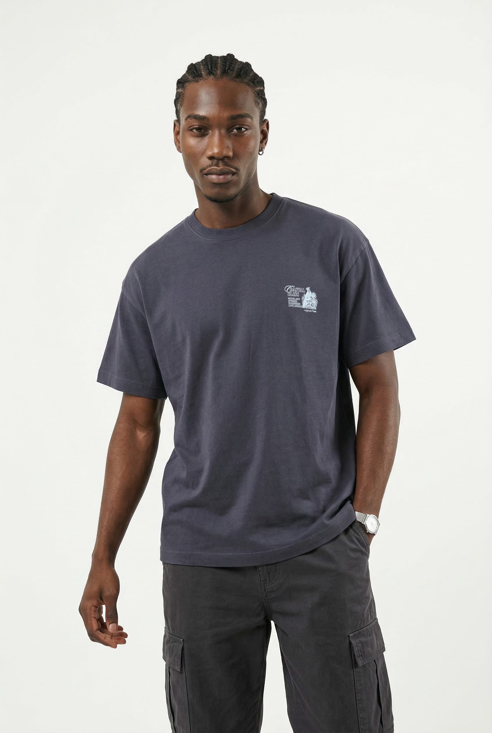 Jack & Jones Kurzarmshirt JORMAINE BACK TEE SS CREW NECK SN Baumwolle, relaxed fit