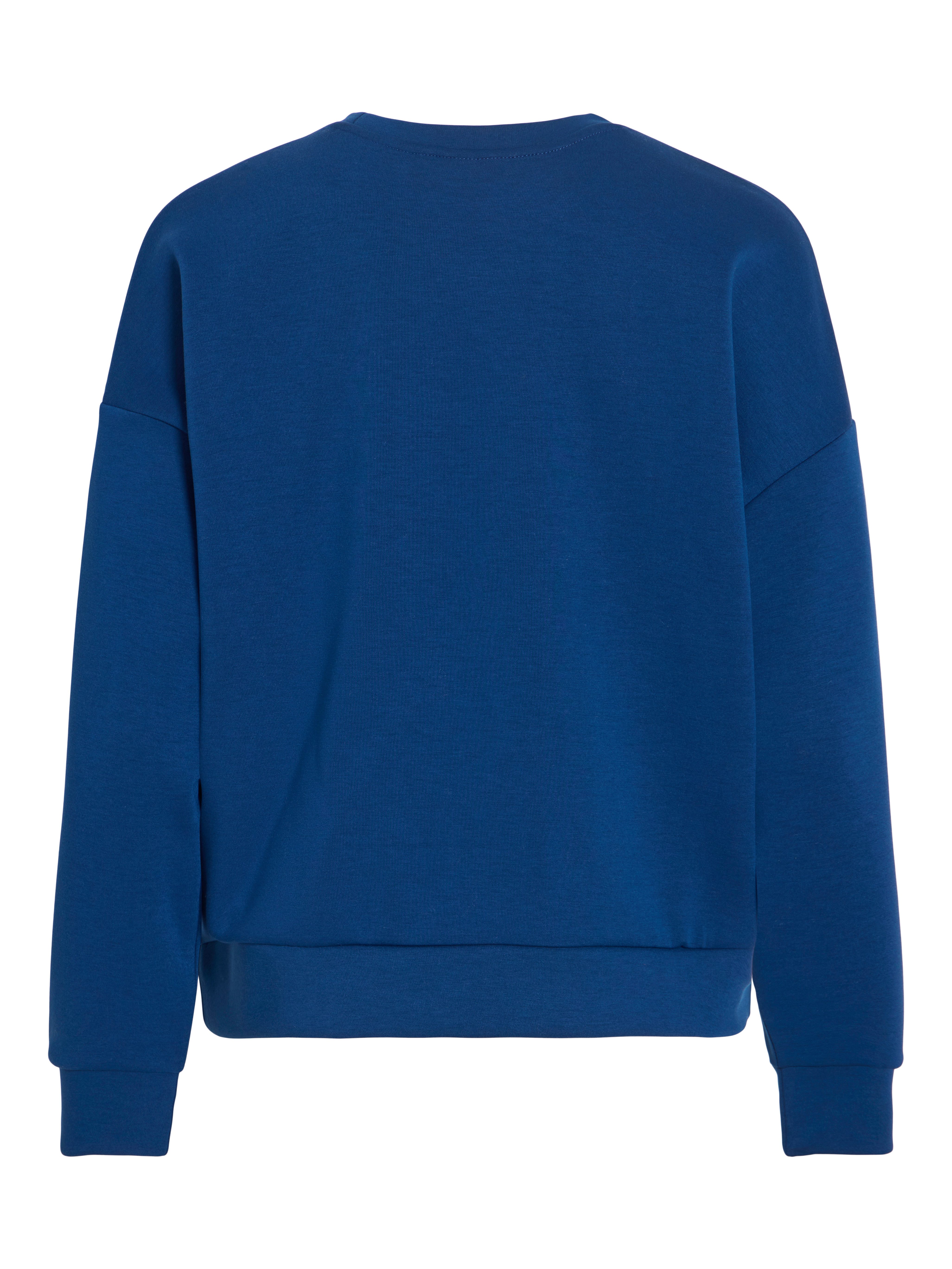 Vila Sweater VIREFLECT MOOD EMB L/S SWEAT TOP/R/3 Materialmix, loose fit – Bild 5 von 5