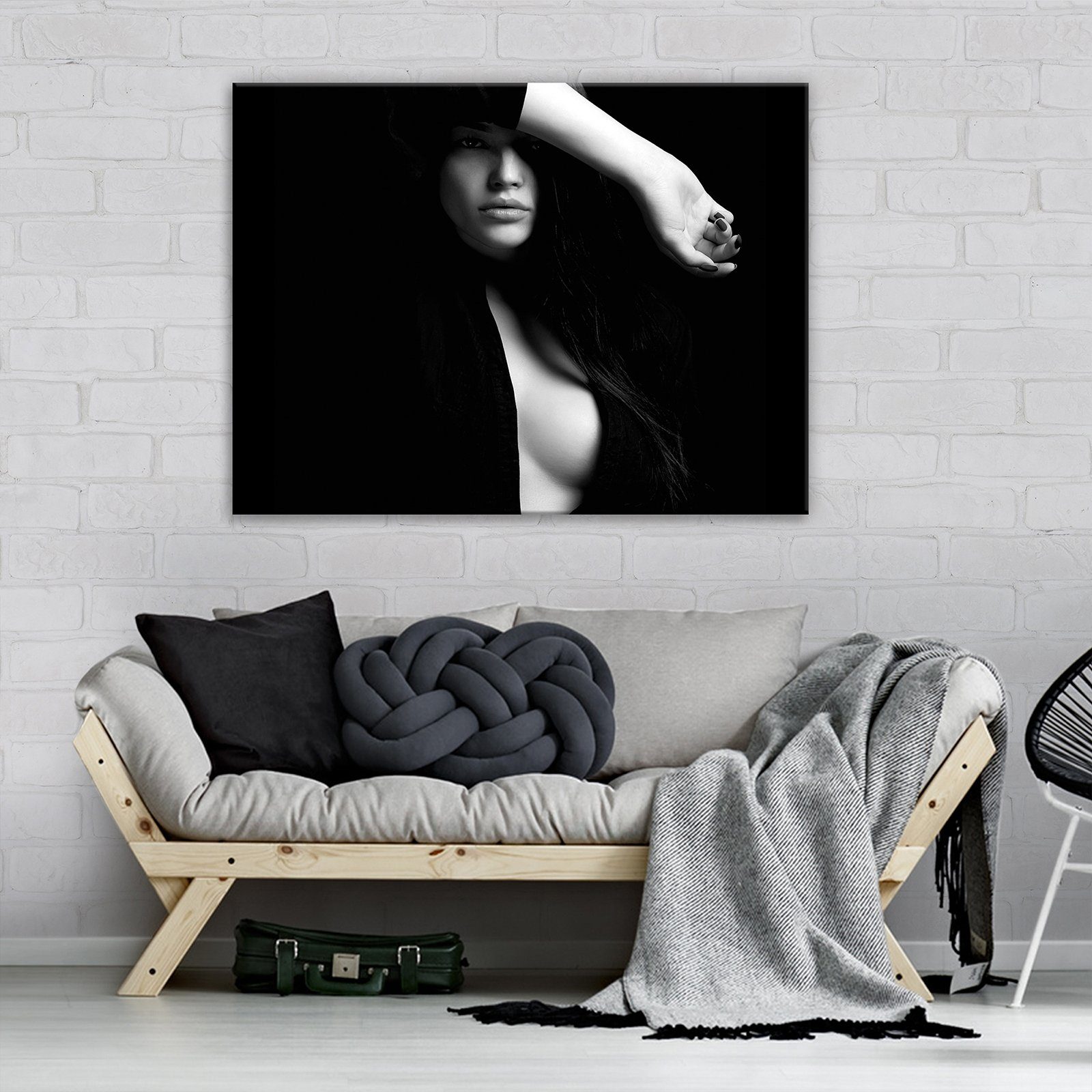 Wallarena Leinwandbild Frau Abstrakt Modern XXL Wandbilder Wanddeko Bilder günstig online kaufen