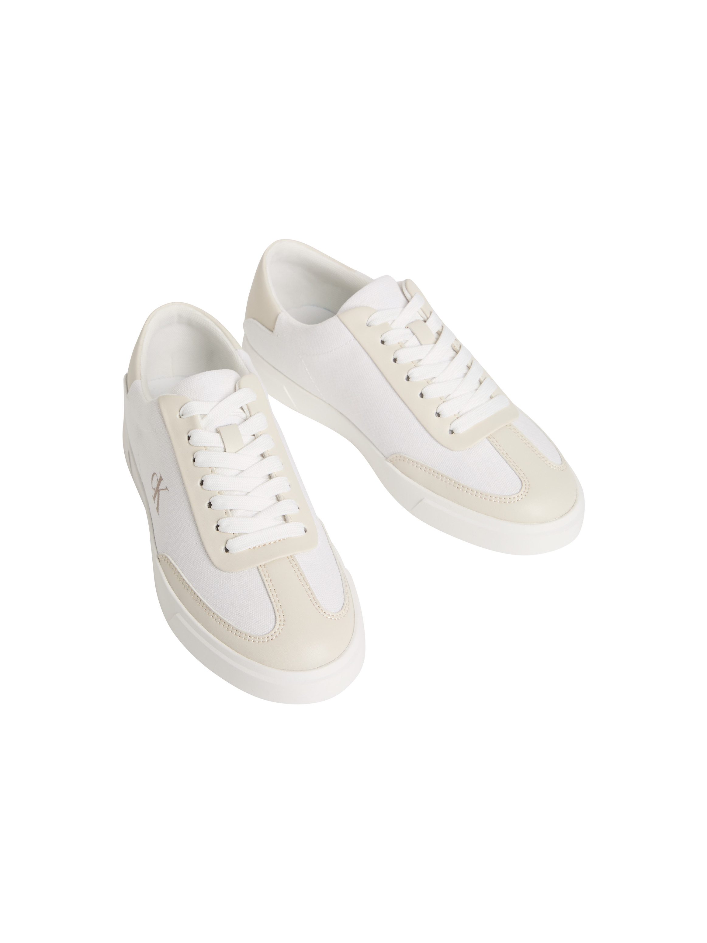 Calvin Klein LOW PRO CUPS WT CANV MG Plateausneaker Schnürschuh, Halbschuh, Freizeitsneaker mit seitlichem CK-Logo