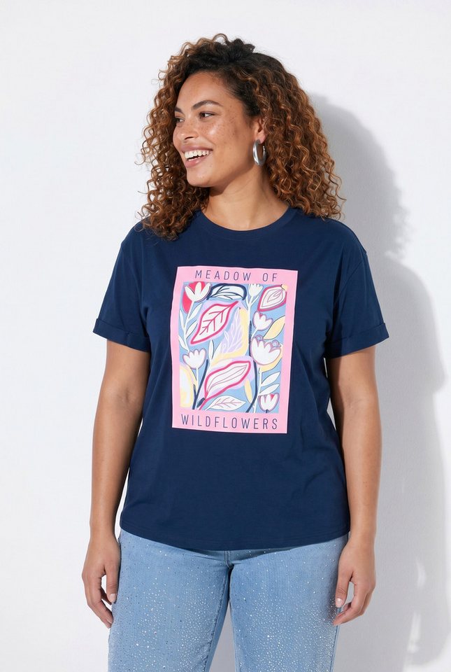 Angel of Style T-Shirt T-Shirt Boxy Fit Blumen-Motiv