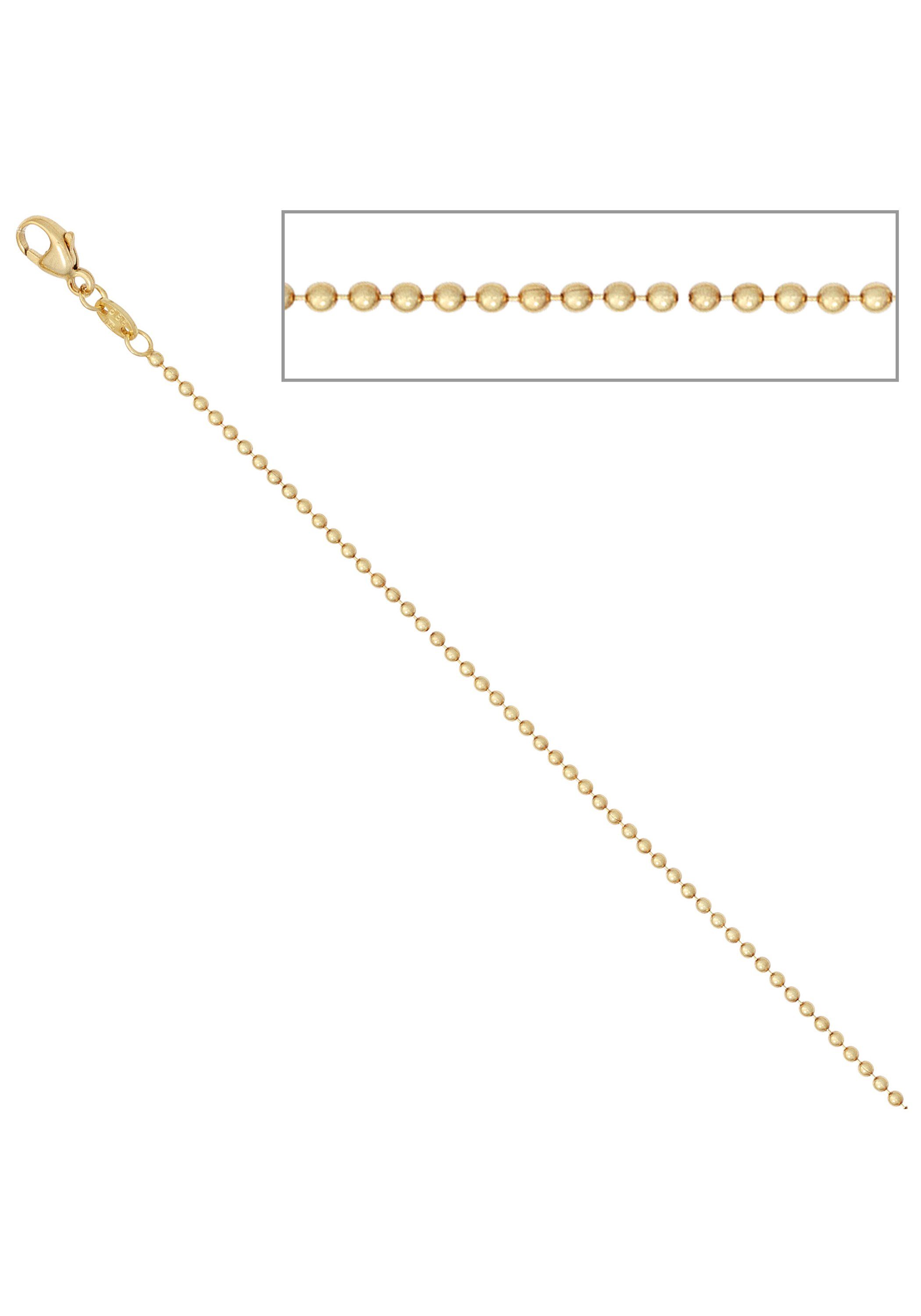 JOBO Goldkette, Kugelkette 585 Gold 42 c...