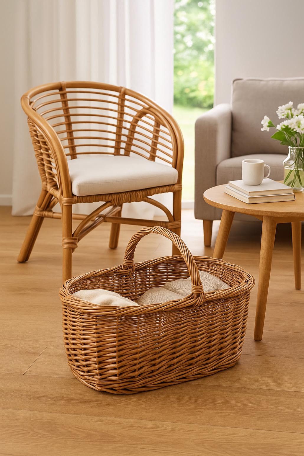 Kobolo Einkaufskorb Geflochtener Weidenkorb Korb Shopper LEON, aus Weide günstig online kaufen