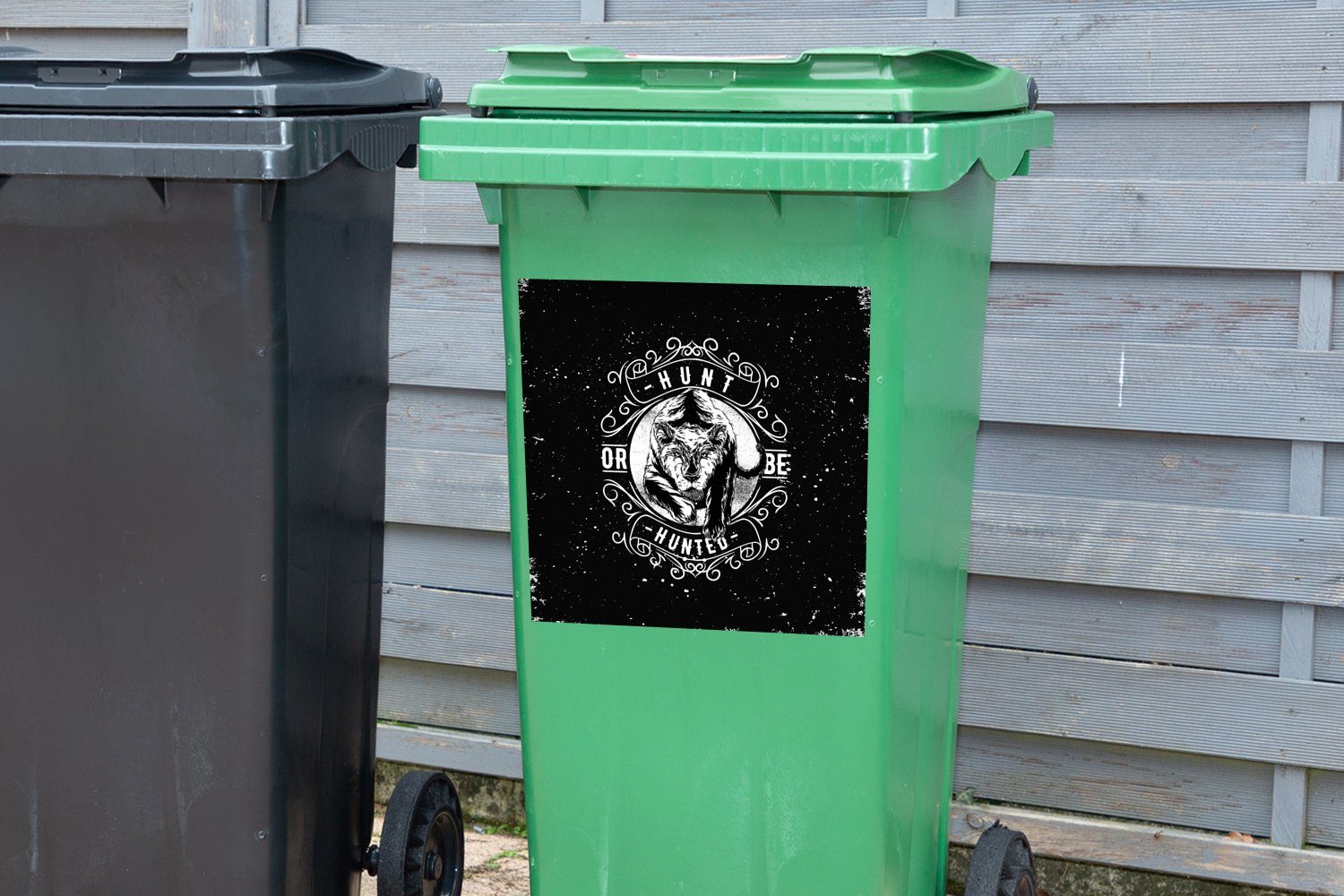 Design Jahrgang Mülleimer-aufkleber, MuchoWow St), (1 Mülltonne, - Wandsticker - Sticker, Container, Tiger Abfalbehälter