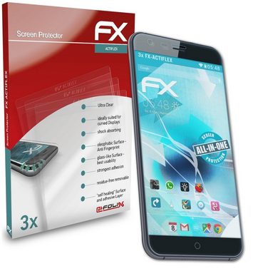 atFoliX Schutzfolie Displayschutzfolie für Ulefone Paris, (3 Folien), Ultraklar und flexibel