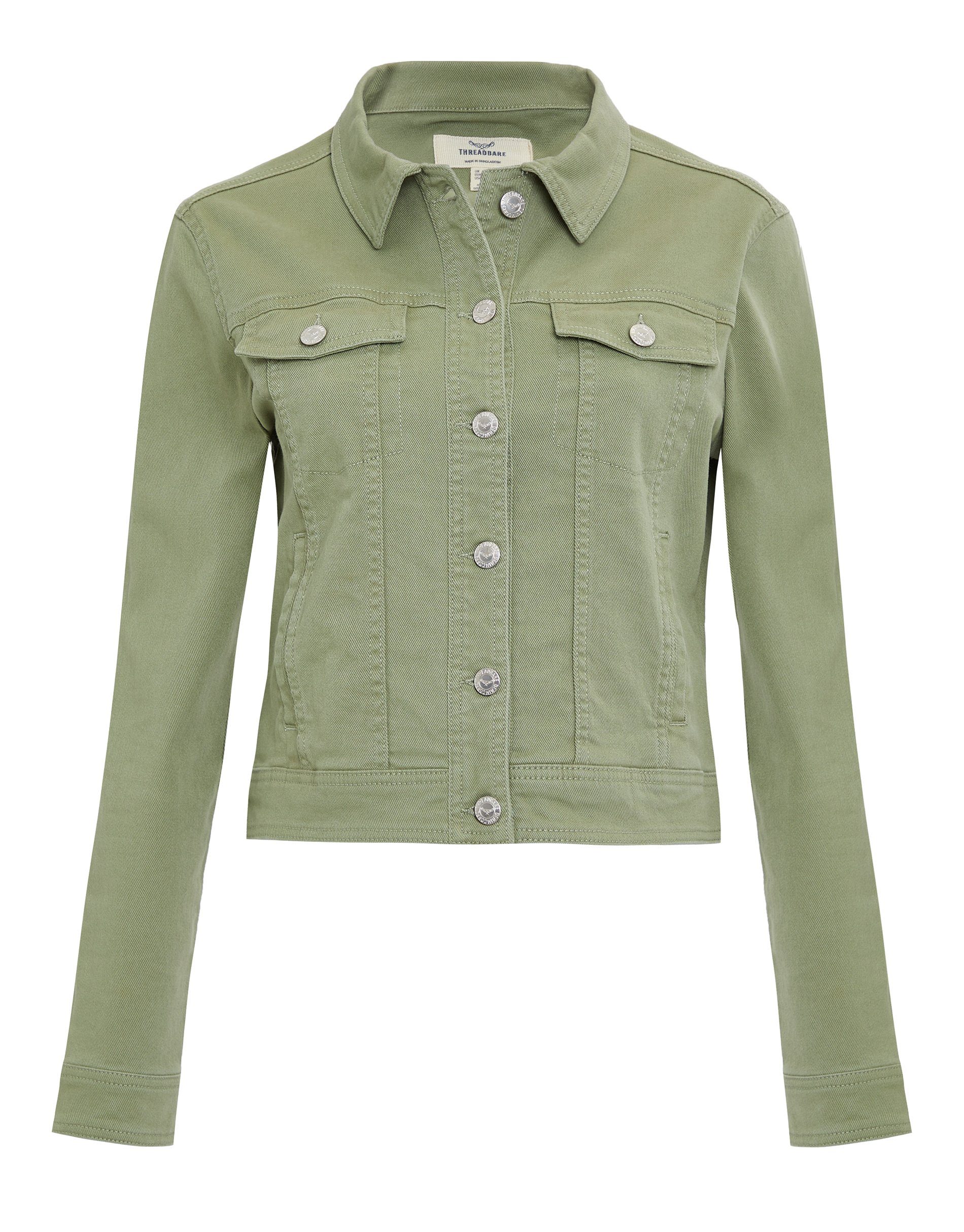 Threadbare Jeansjacke Colour Jacket salbeigrün Sage- Rome Denim THB