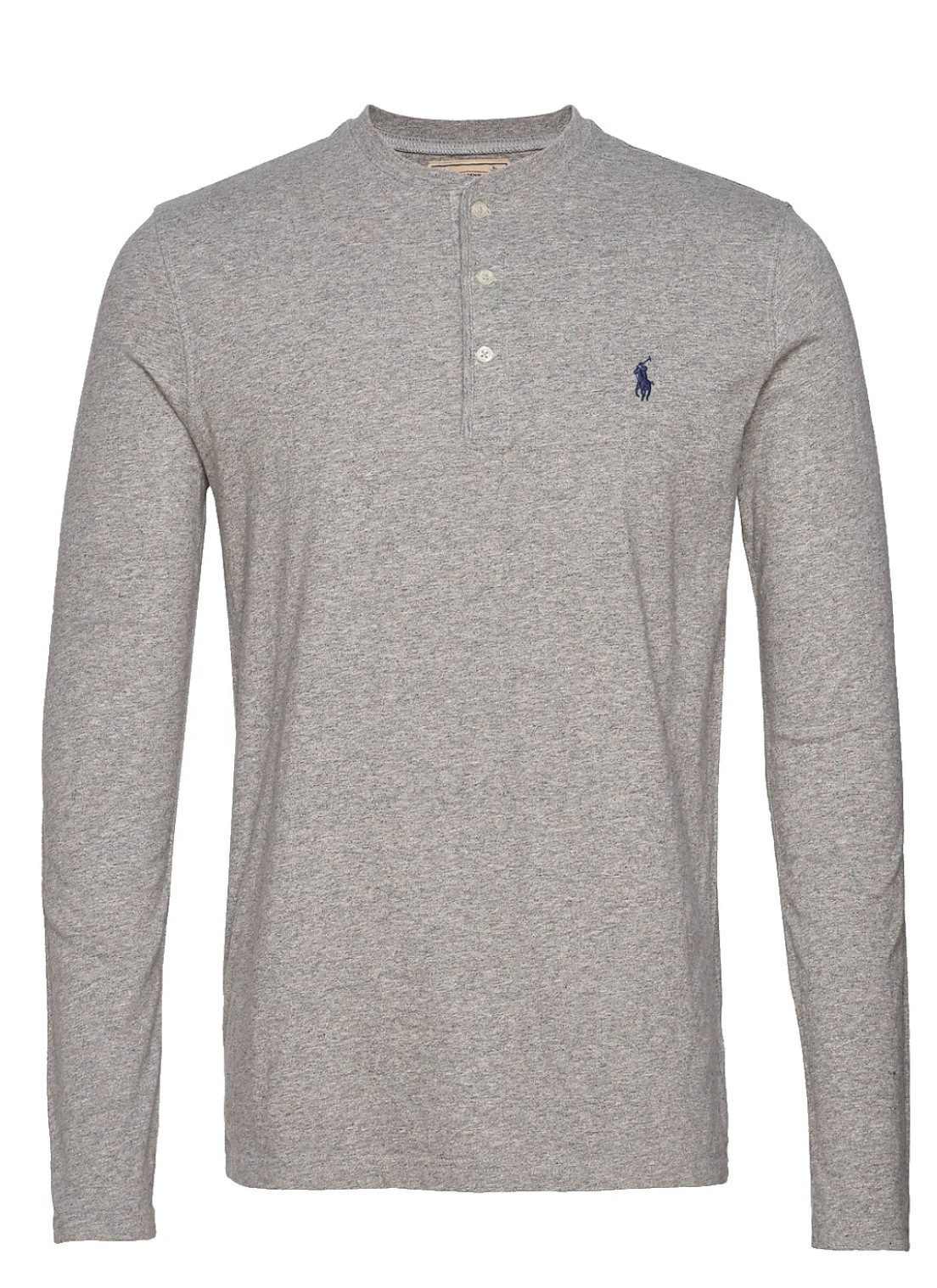 Polo Ralph Lauren Henleyshirt Retro Slub Opa Grandfather Sweatshirt Henley-Kragen, Knopfleiste, Soft-Touch-Stoff, Logo