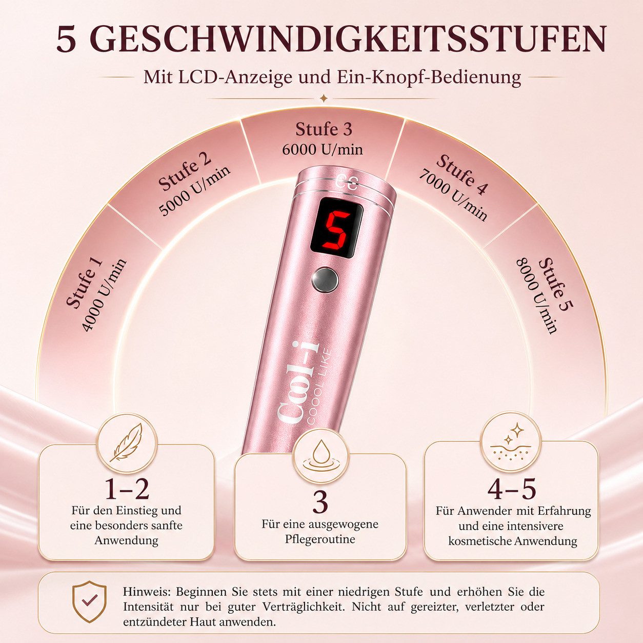 COOL-i ® Dermaroller Fusion Pen, neue Generation mit 3 Nano und 2 12-Pin-Kartuschen, einstellbarer Flüssigkeitsabgabe, 5 Stufen & Sicherheitsstopp