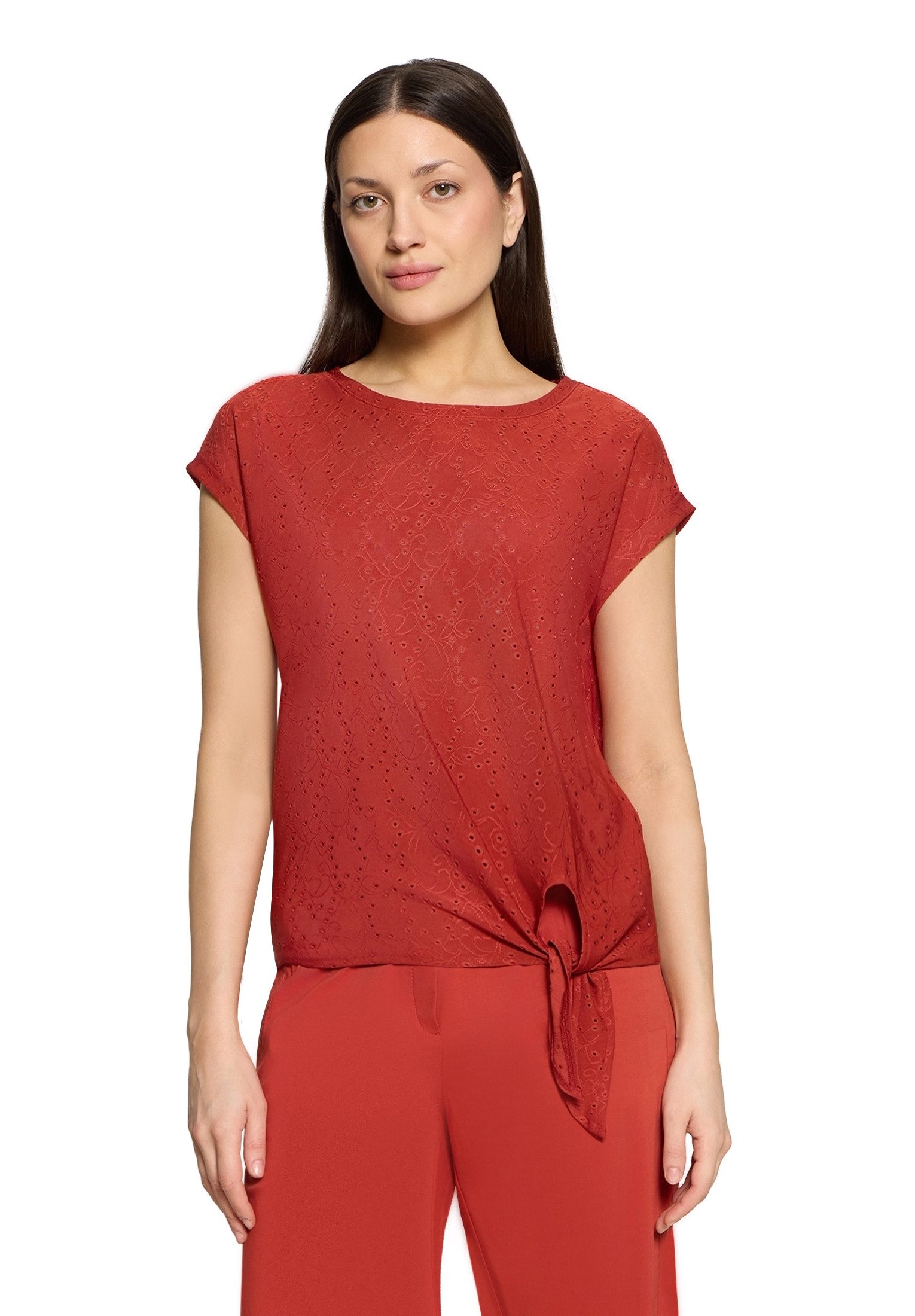 Kurzarmshirt Damen mit Struktur