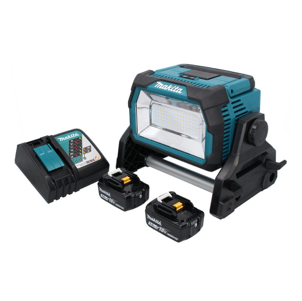 Makita DML 809 RF Cordless LED Work Light 18V 10000lm + 2x 3.0Ah Batteries + Charger