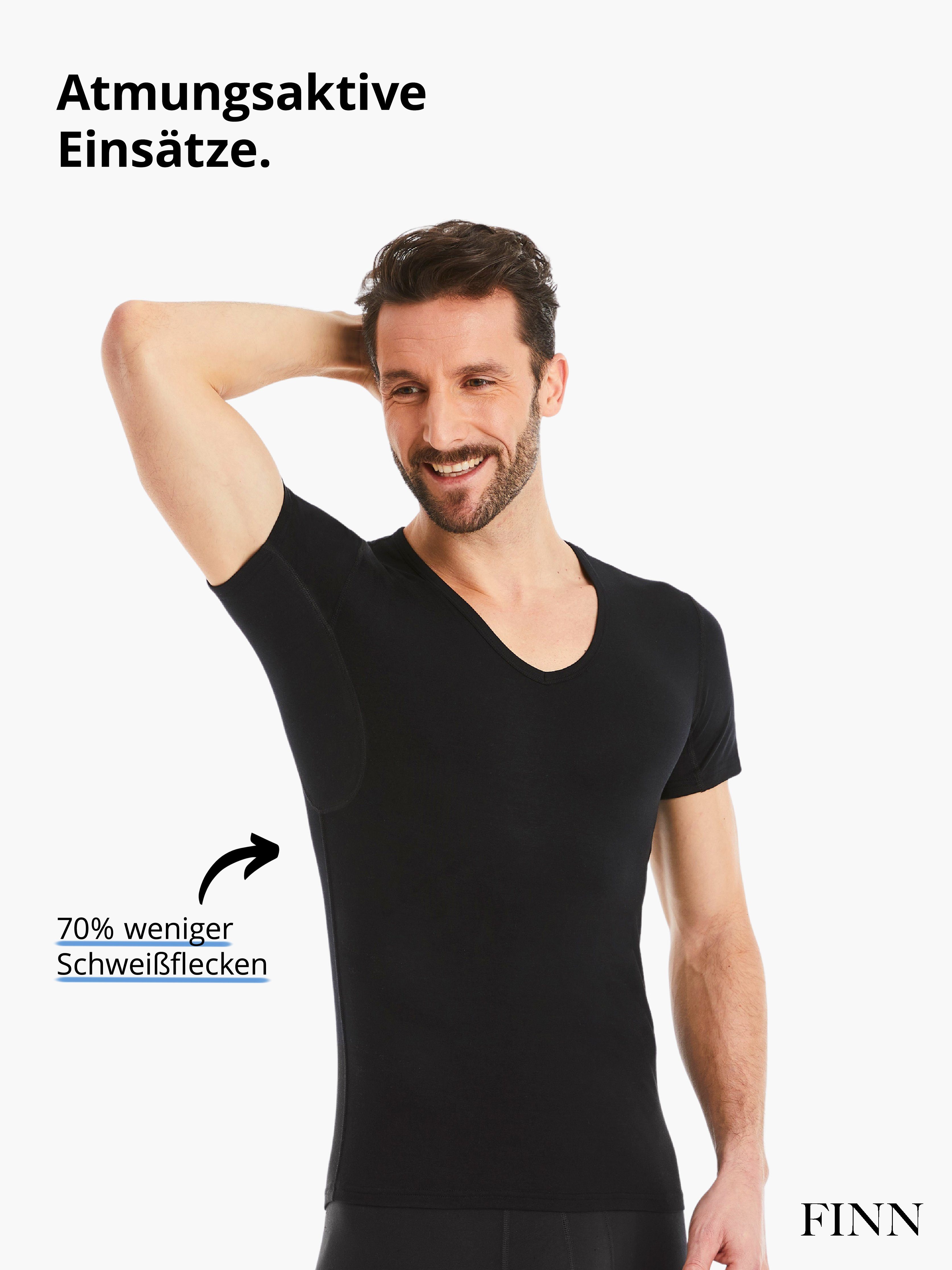 FINN Design Unterhemd Funktionsunterhemd Herren mit V-Ausschnitt und kühlen günstig online kaufen