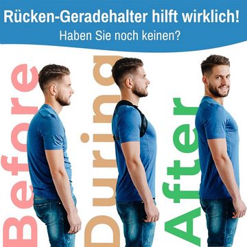 XDeer Rückenbandage Haltungskorrektur Rücken Geradehalter Damen und Herren, Rückenbandage Rückenstütze für Nacken Rücken Shulter