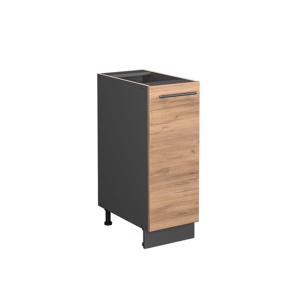 Vicco Apothekerschrank Fame-Line, Goldkraft Eiche/Anthrazit, 30 cm ohne Arbeitsplatte (1-St)