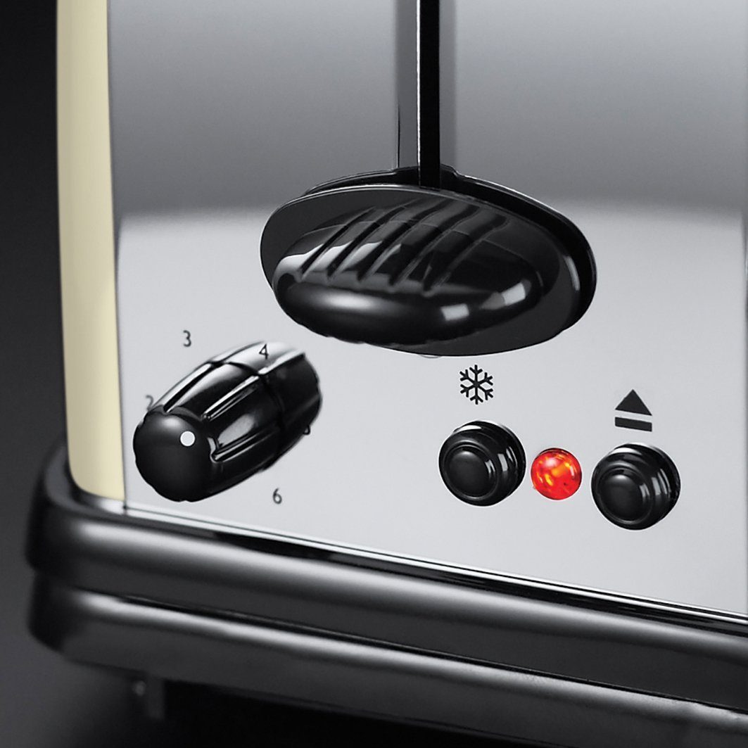 RUSSELL HOBBS Toaster Langschlitz Colours Plus+ Classic Cream 21395-56 1000W, für 2 Scheiben, 1000 W – Bild 3 von 5