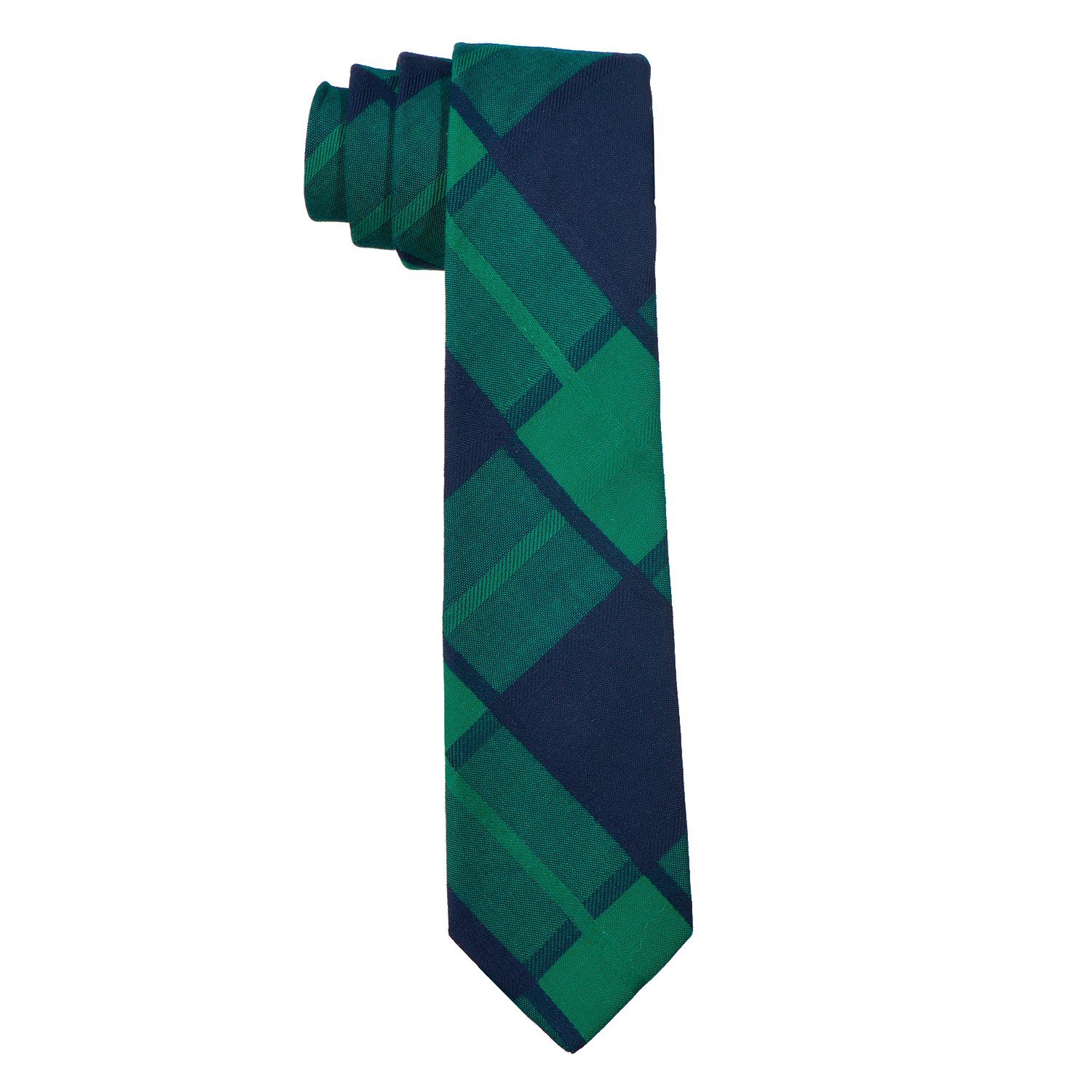 Krawatte) mit grün-blau Krawatte DonDon oder 1x Veranstaltungen für (Packung, oder kariert Krawatte festliche 1-St., Herren kariert cm Karos Büro 6 Streifen gestreift, Baumwolle, oder
