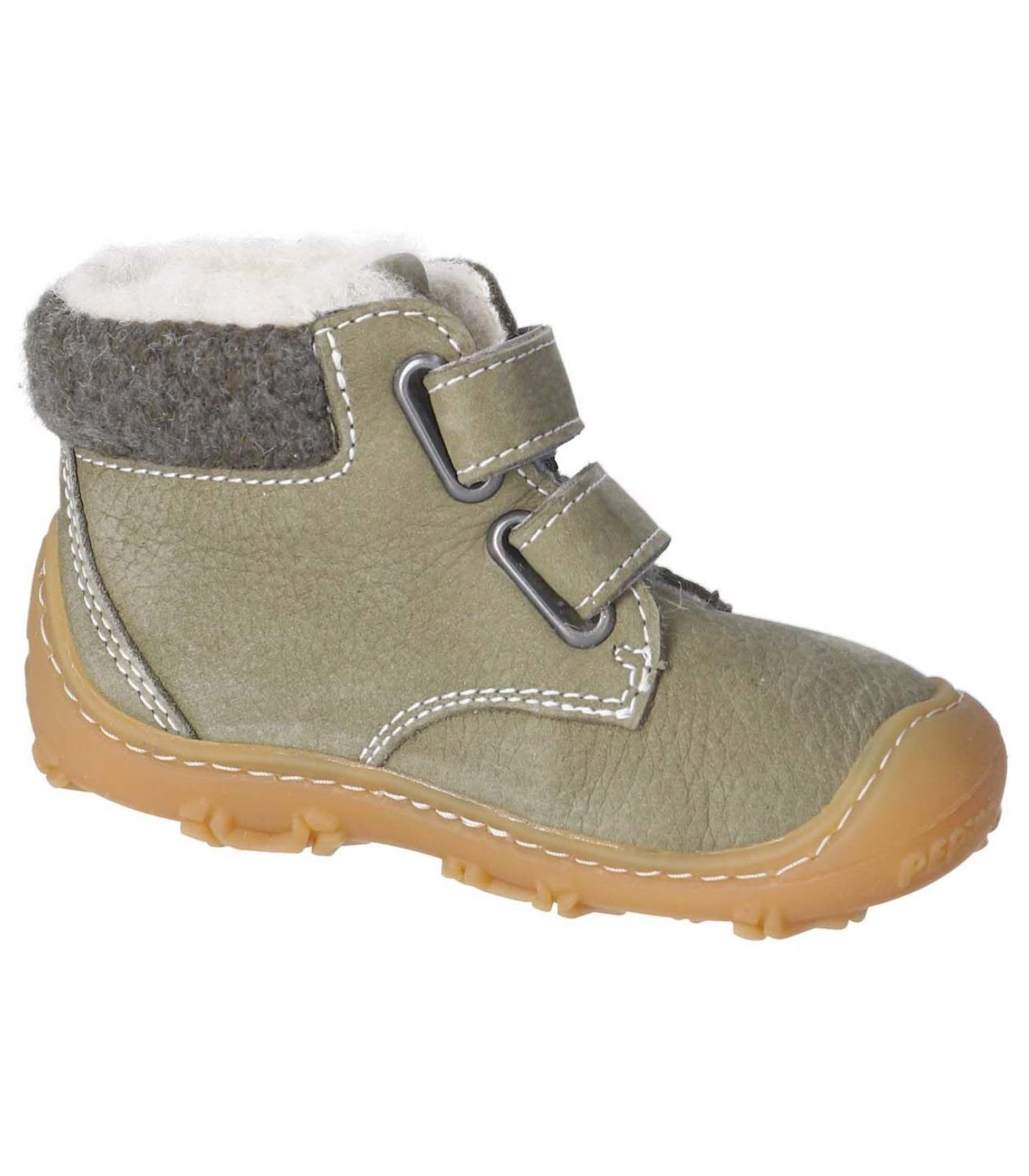 Pepino Leder/Textil Lauflernschuh Halbschuhe Olive