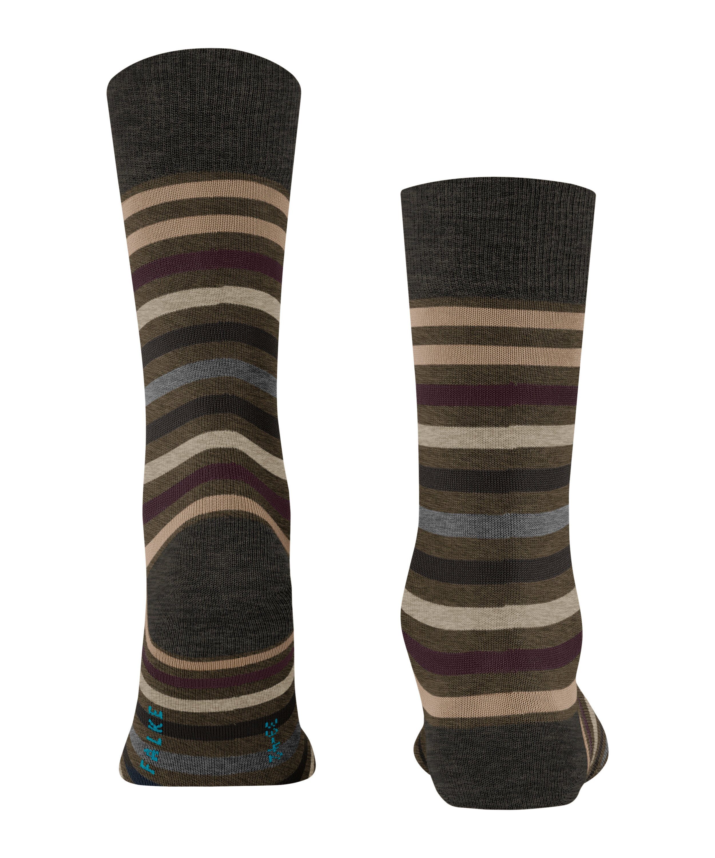 FALKE Socken Tinted Stripe (1-Paar) mit merzerisierter Baumwolle