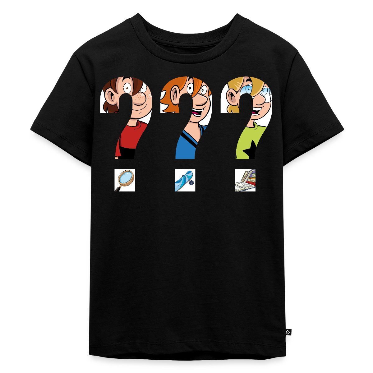 T-Shirt Die Drei Fragezeichen Kids Silhouetten Kinder Premium T-Shirt