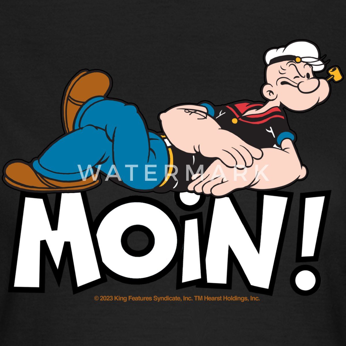 Spreadshirt T-Shirt Popeye Faulenzen Mit Schrift günstig online kaufen