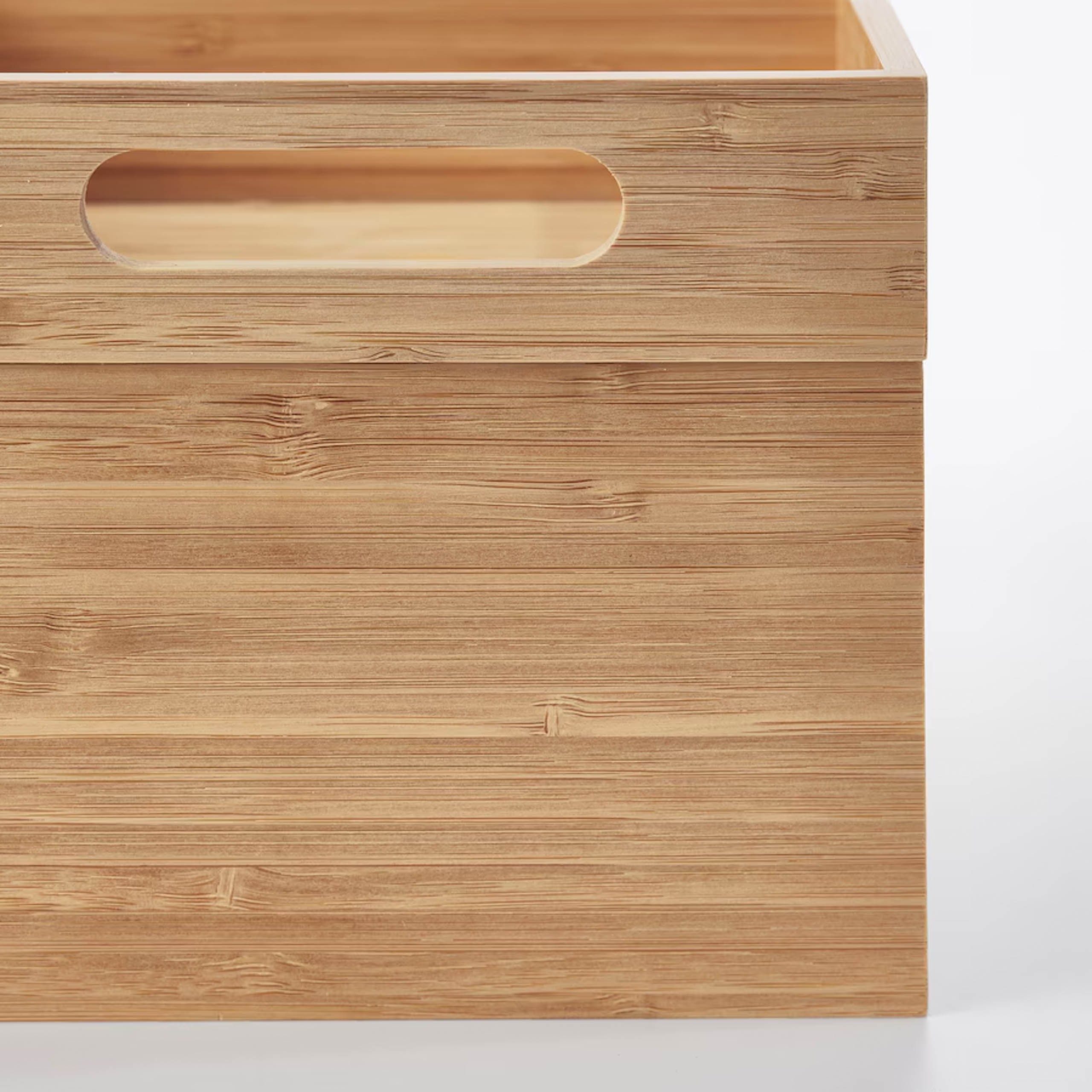 IKEA Allzweckkiste DRAGAN Bambusbox,Aufbewahrungsbox mit Griffen, 23x17x14 cm IKEA