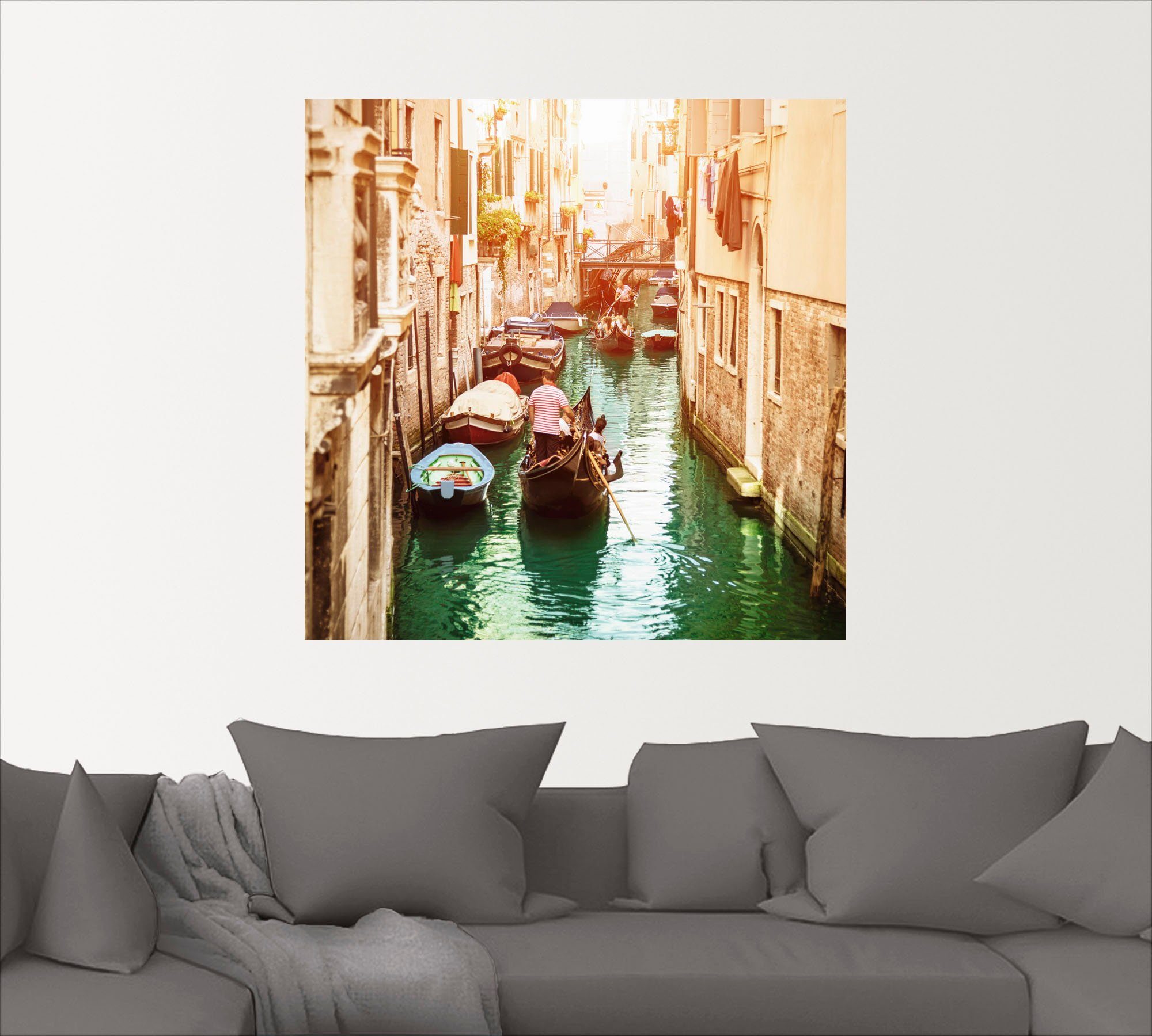 Artland Wandbild Venedig in Größen Alubild, als oder Poster (1 Leinwandbild, versch. St), Italien Wandaufkleber Kanal