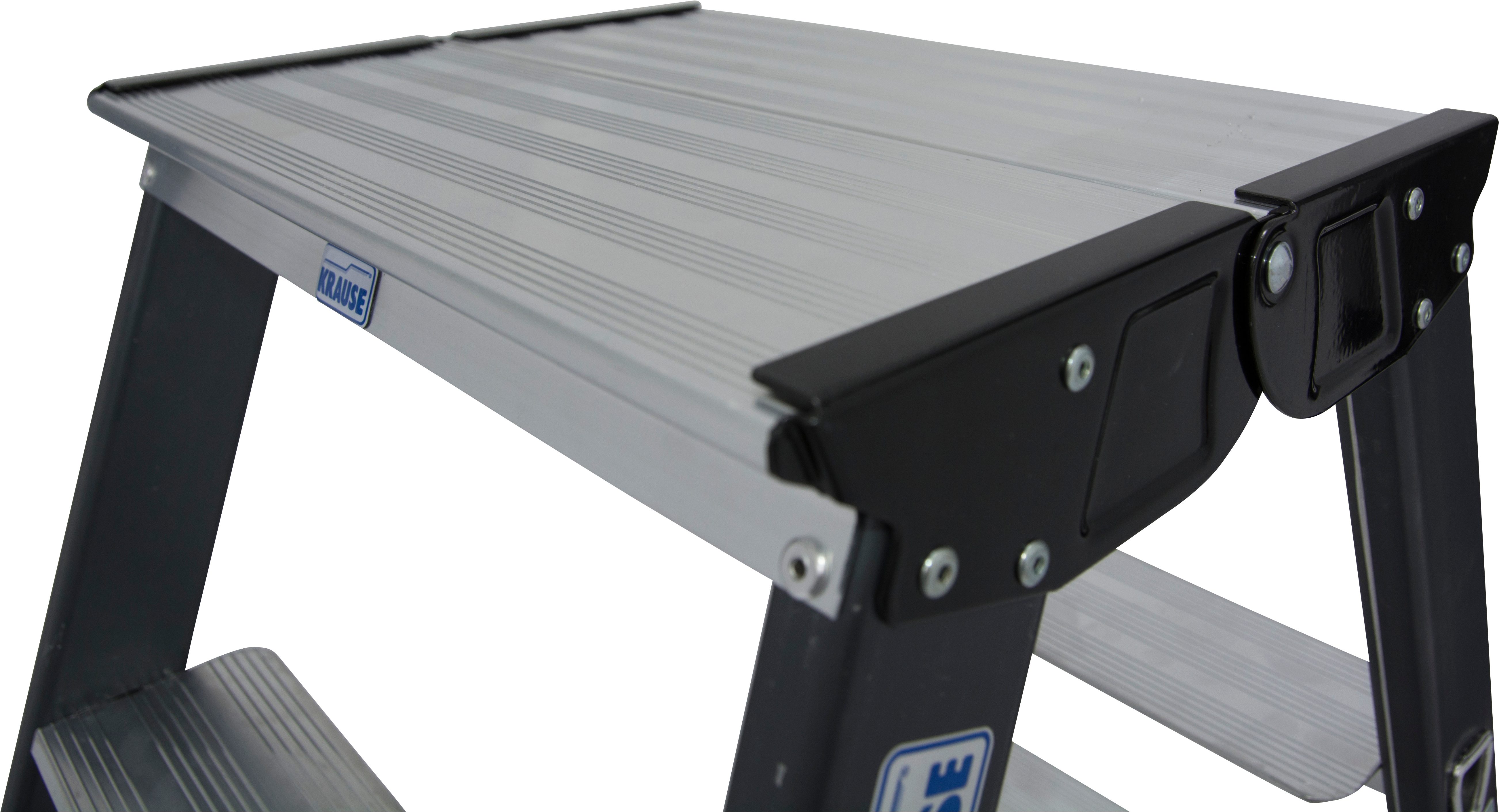 KRAUSE Doppelleiter SePro D, Alu eloxiert, 2x8 Stufen, Arbeitshöe ca. 327 cm