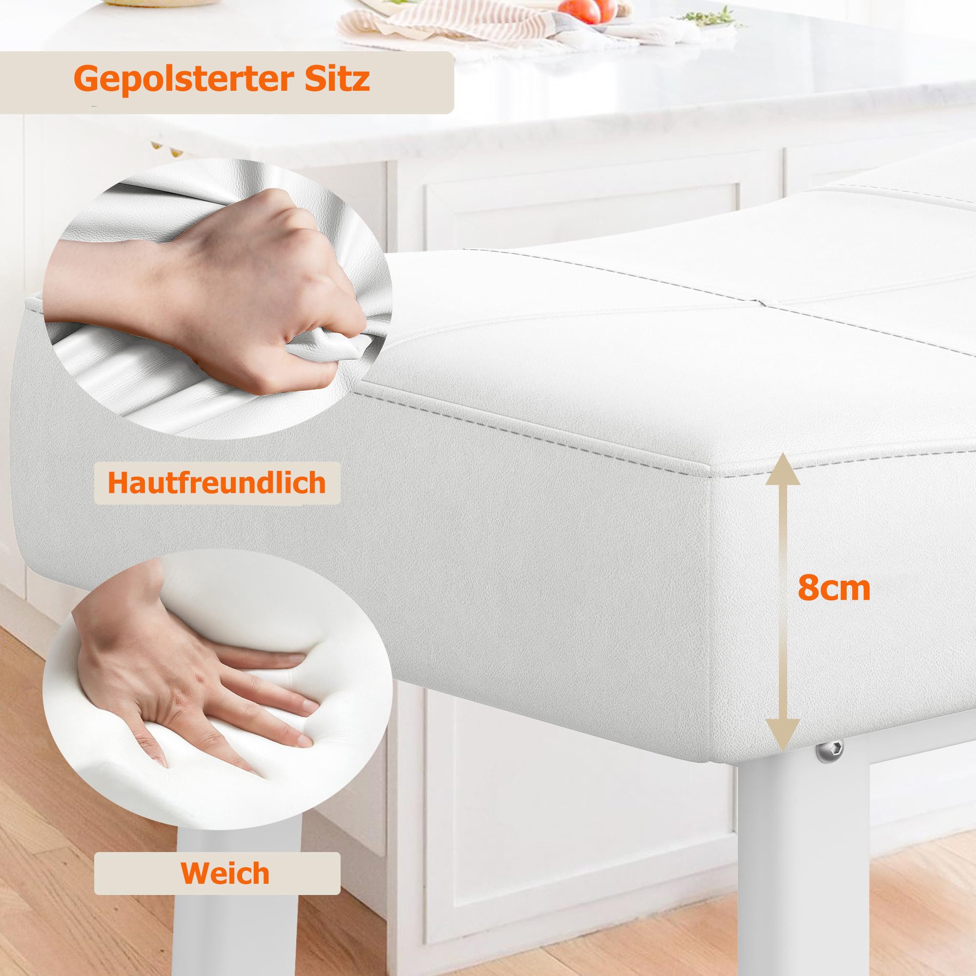 GarveeMore Barhocker Barstuhl 2er Set Bistrostuhl Küchenhocker