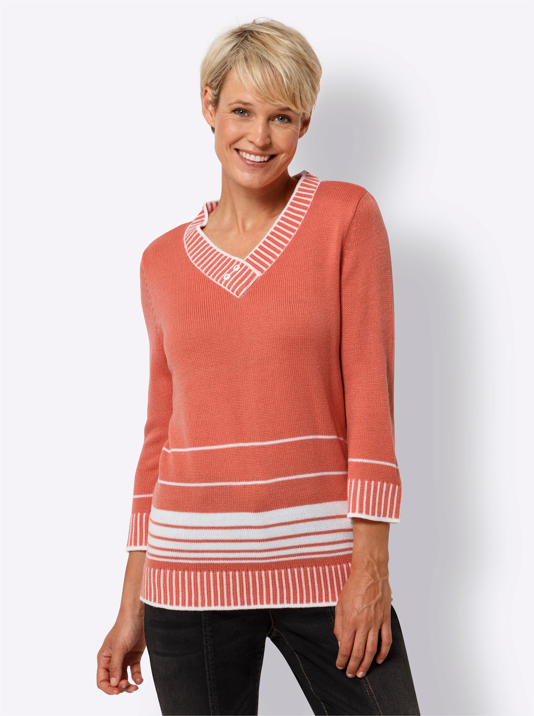 Strickpullover V-Ausschnitt-Pullover