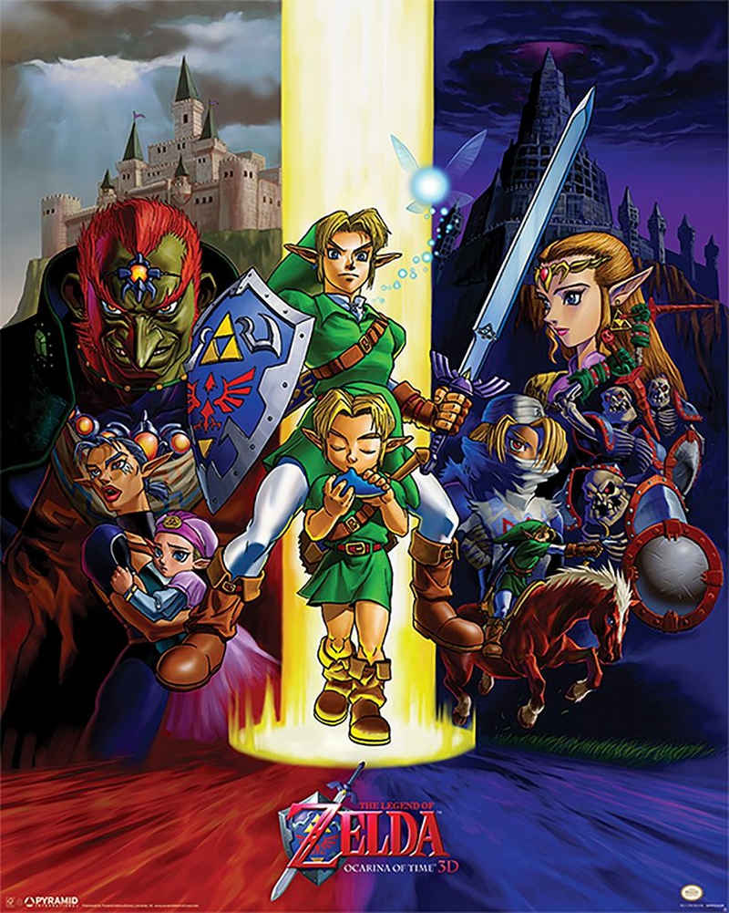 PYRAMID Poster The Legend of Zelda Kunstdruck Ocarina Of Time 40 x 50 cm