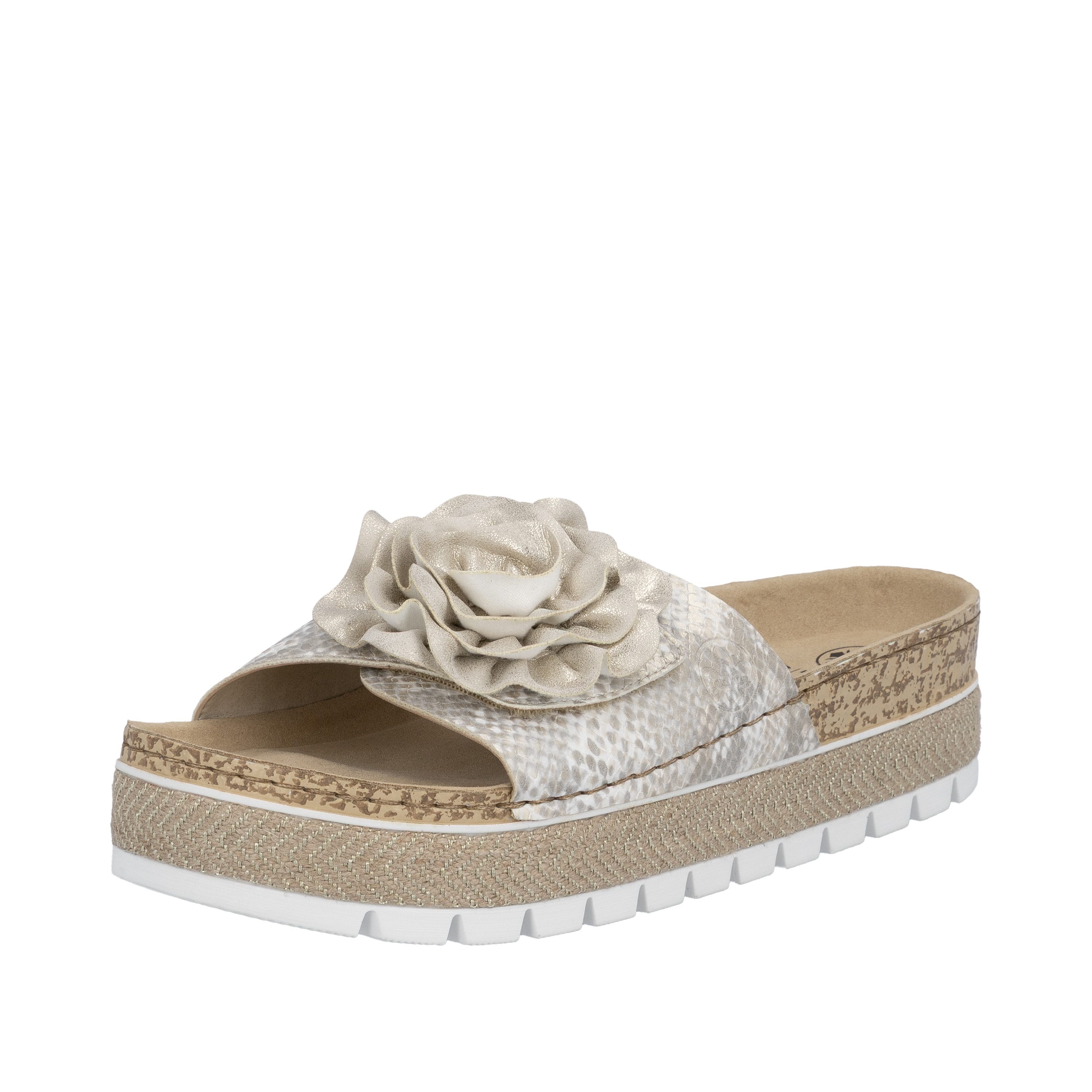 Rieker Pantolette Sommerschuh, Schlappen mit modischem Plateau
